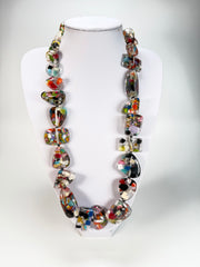 Jackie Brazil "Indiana" Cascade Multi-Bead Medium Resin 70cm Necklace ( N0033 )