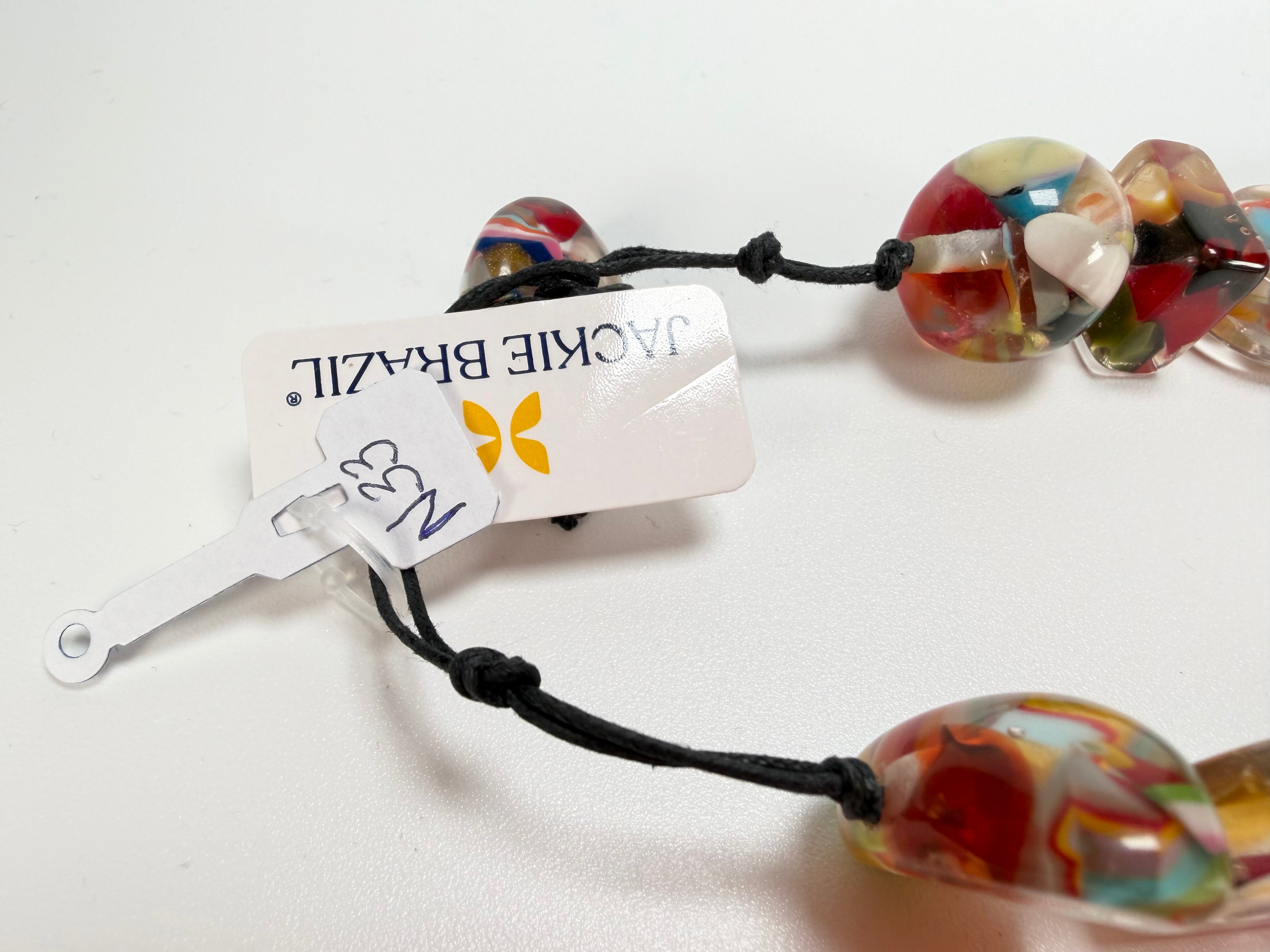 Jackie Brazil "Indiana" Cascade Multi-Bead Medium Resin 70cm Necklace ( N0033 )