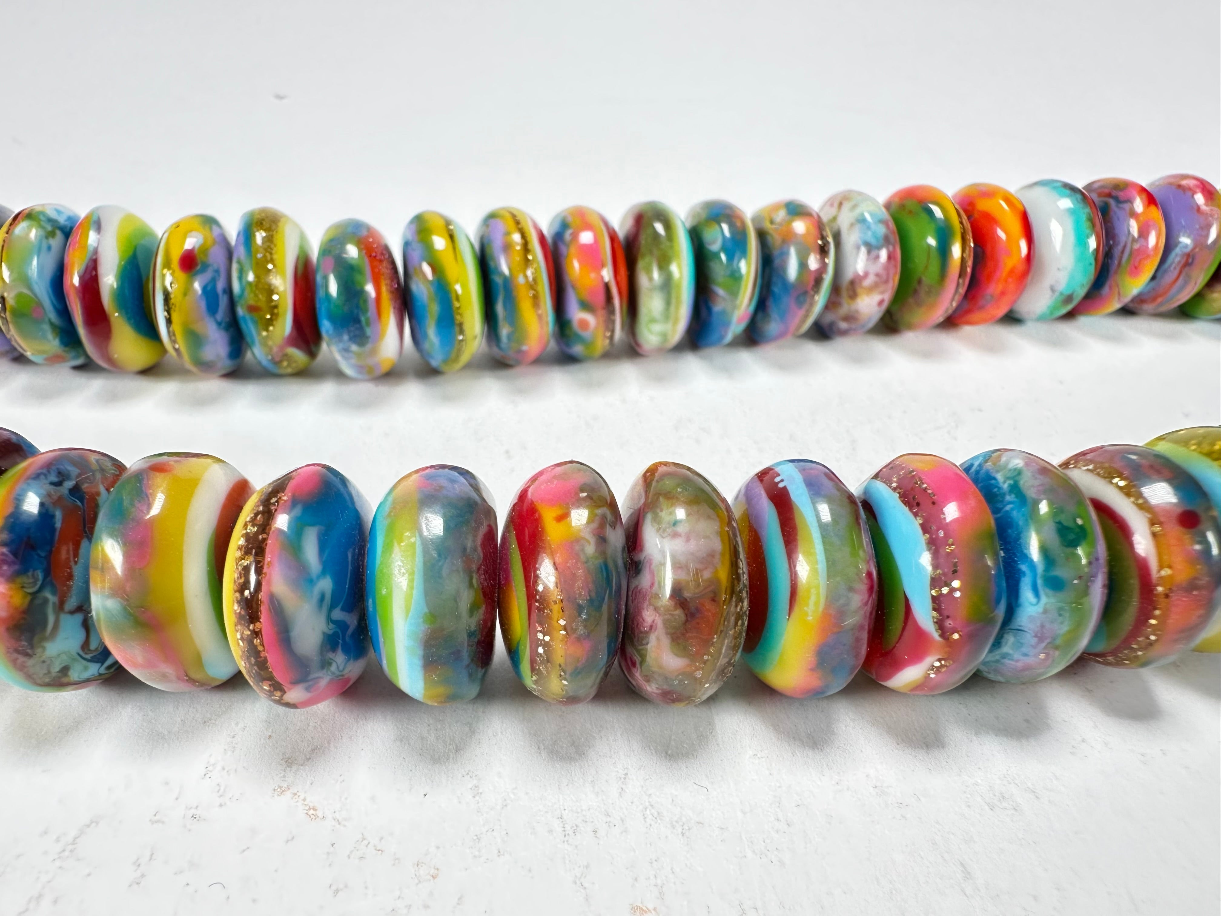 Jackie Brazil "Bela" Kandinsky Resin Mini Wheels 50cm Necklace ( N0041 )