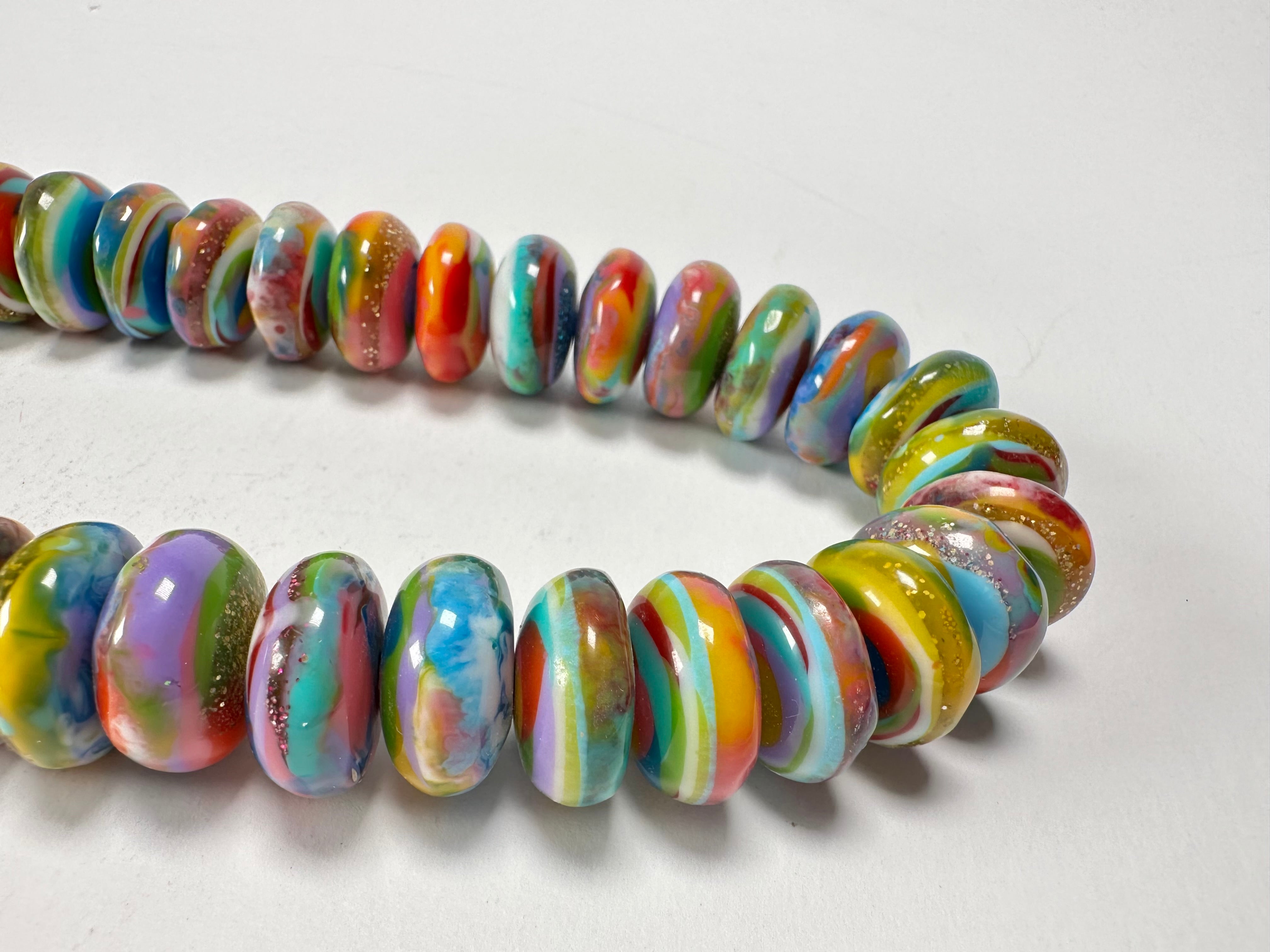 Jackie Brazil "Bela" Kandinsky Resin Mini Wheels 50cm Necklace ( N0041 )
