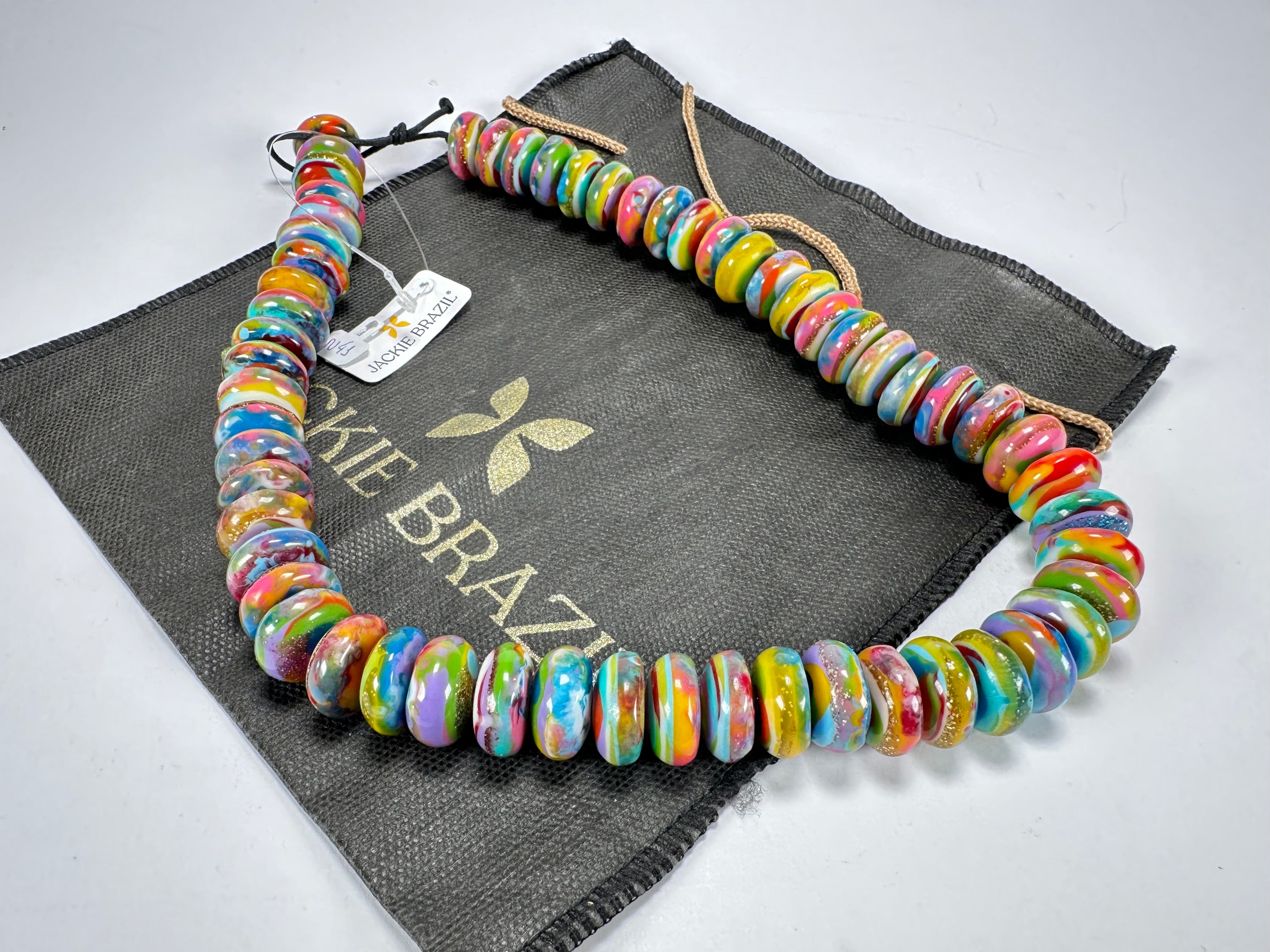 Jackie Brazil "Bela" Kandinsky Resin Mini Wheels 50cm Necklace ( N0041 )