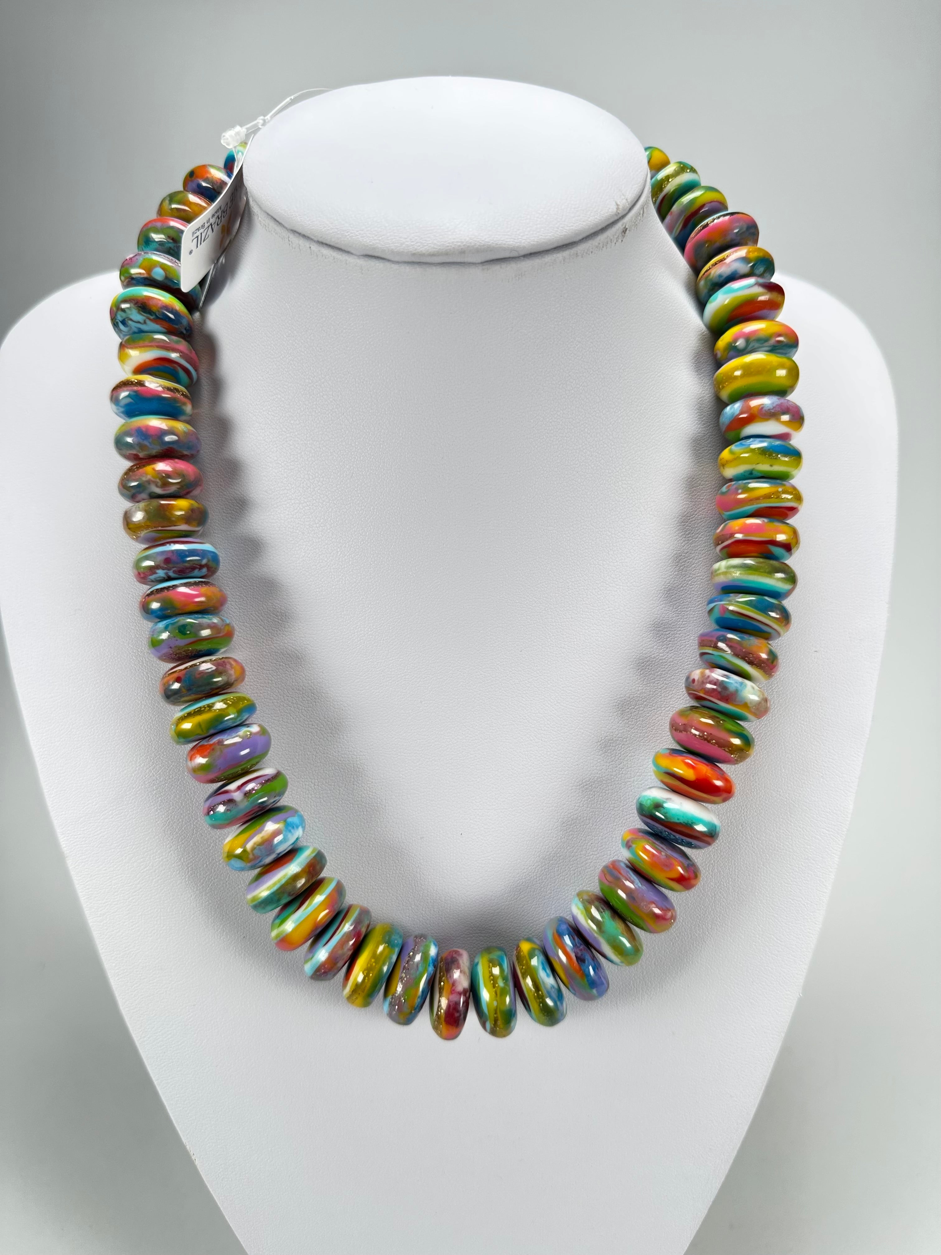 Jackie Brazil "Bela" Kandinsky Resin Mini Wheels 50cm Necklace ( N0041 )