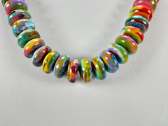 Jackie Brazil "Bela" Kandinsky Resin Mini Wheels 50cm Necklace ( N0041 )