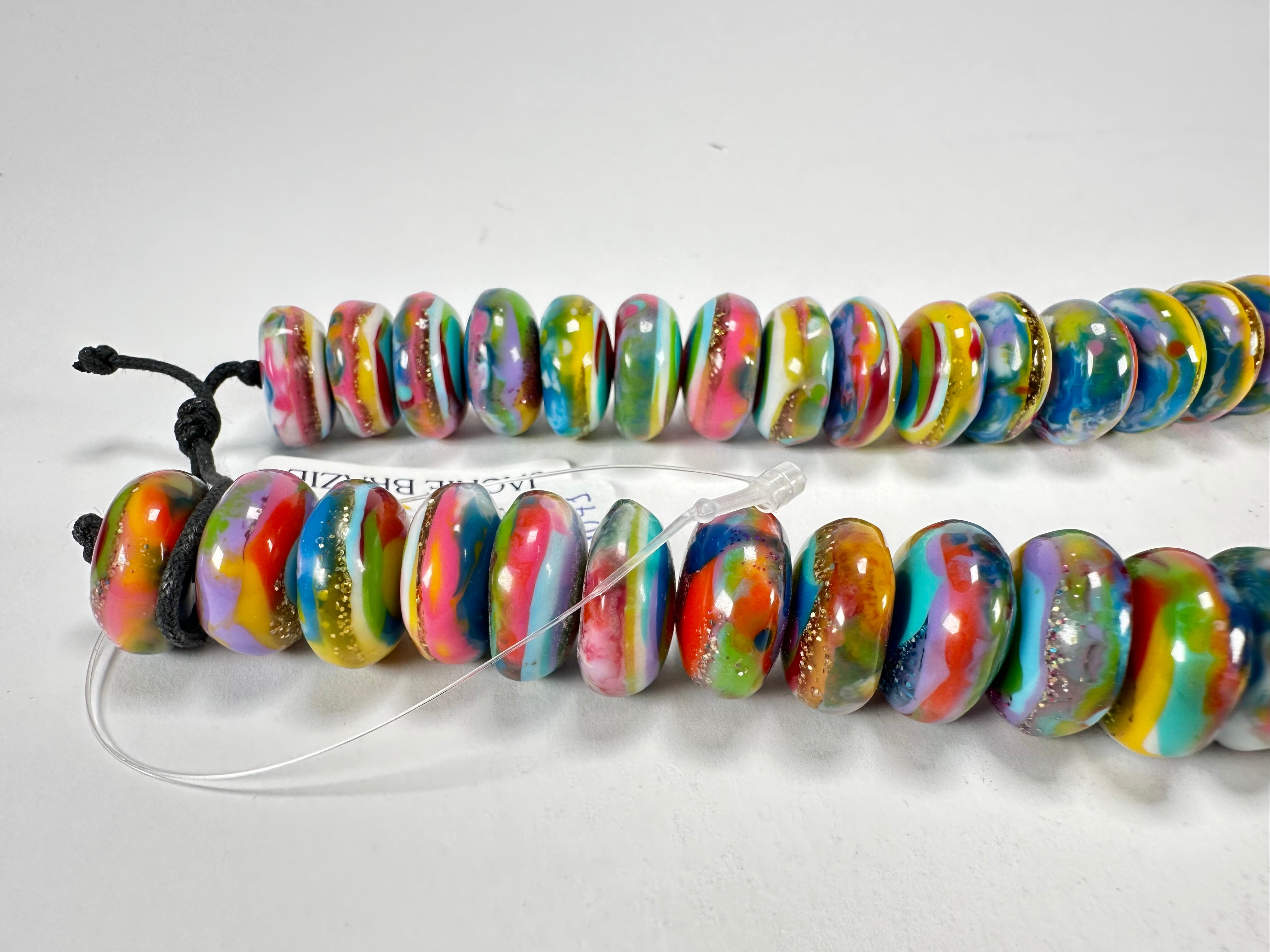 Jackie Brazil "Bela" Kandinsky Resin Mini Wheels 50cm Necklace ( N0041 )
