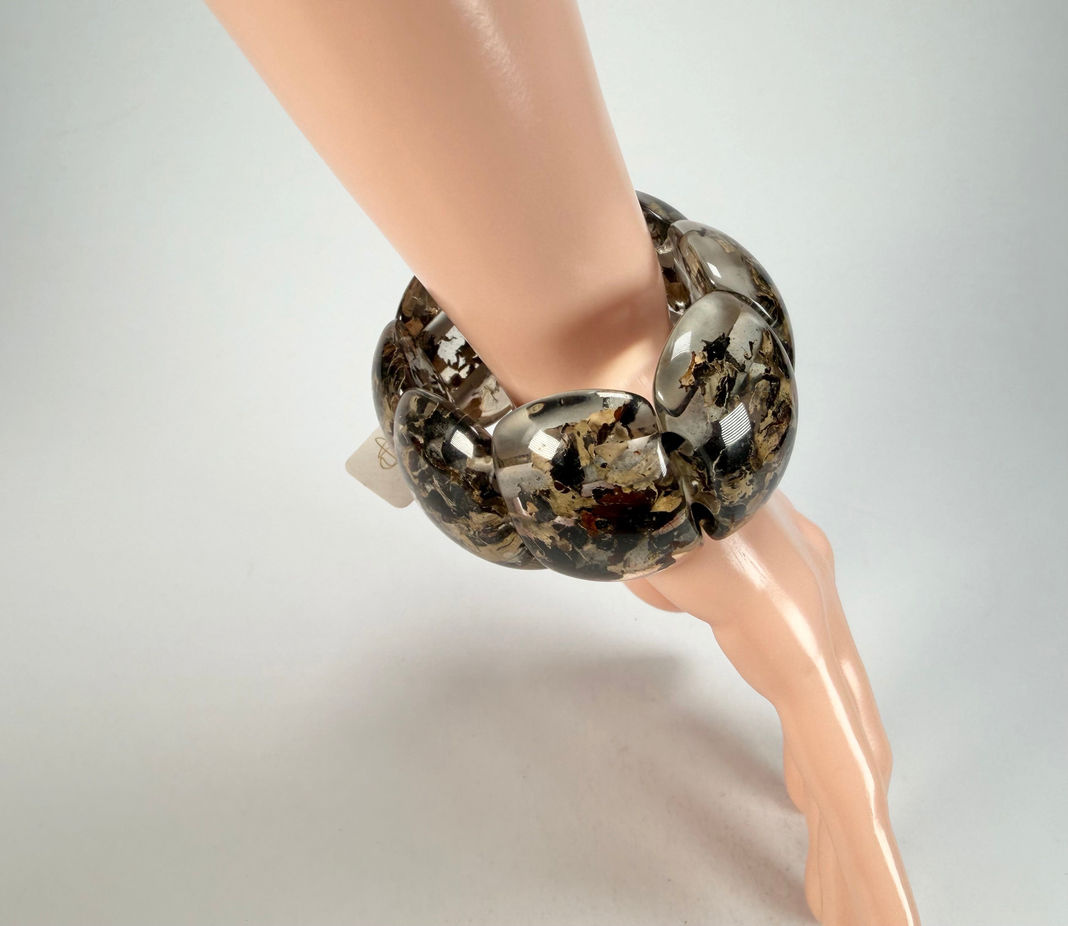 Jackie Brazil "Maria" Seaweed Elasticated Bracelet ( B0217 )