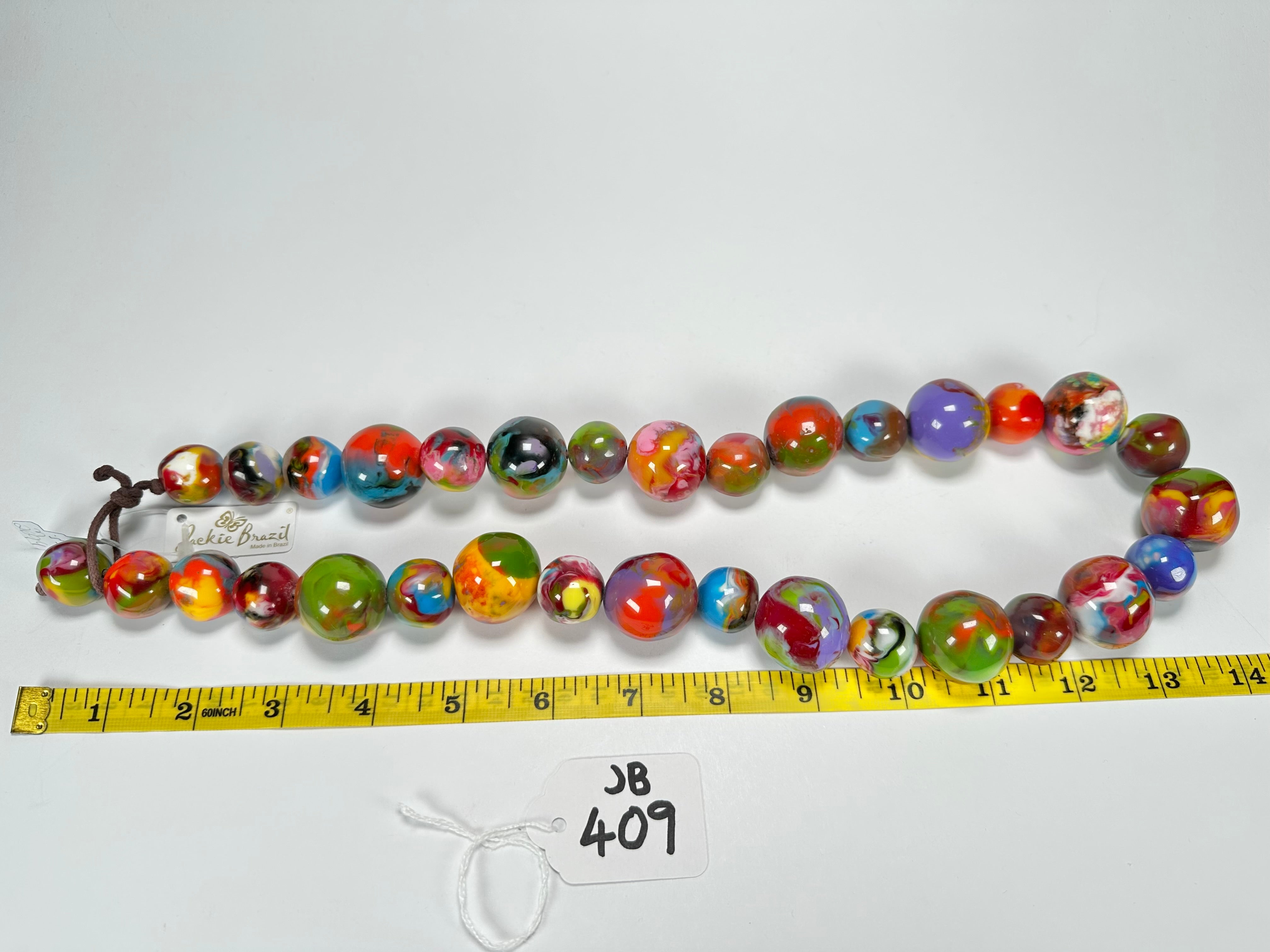 Jackie Brazil "Large Spheres" Kandinsky Long Abstract Necklace 75cm ( N2694 )