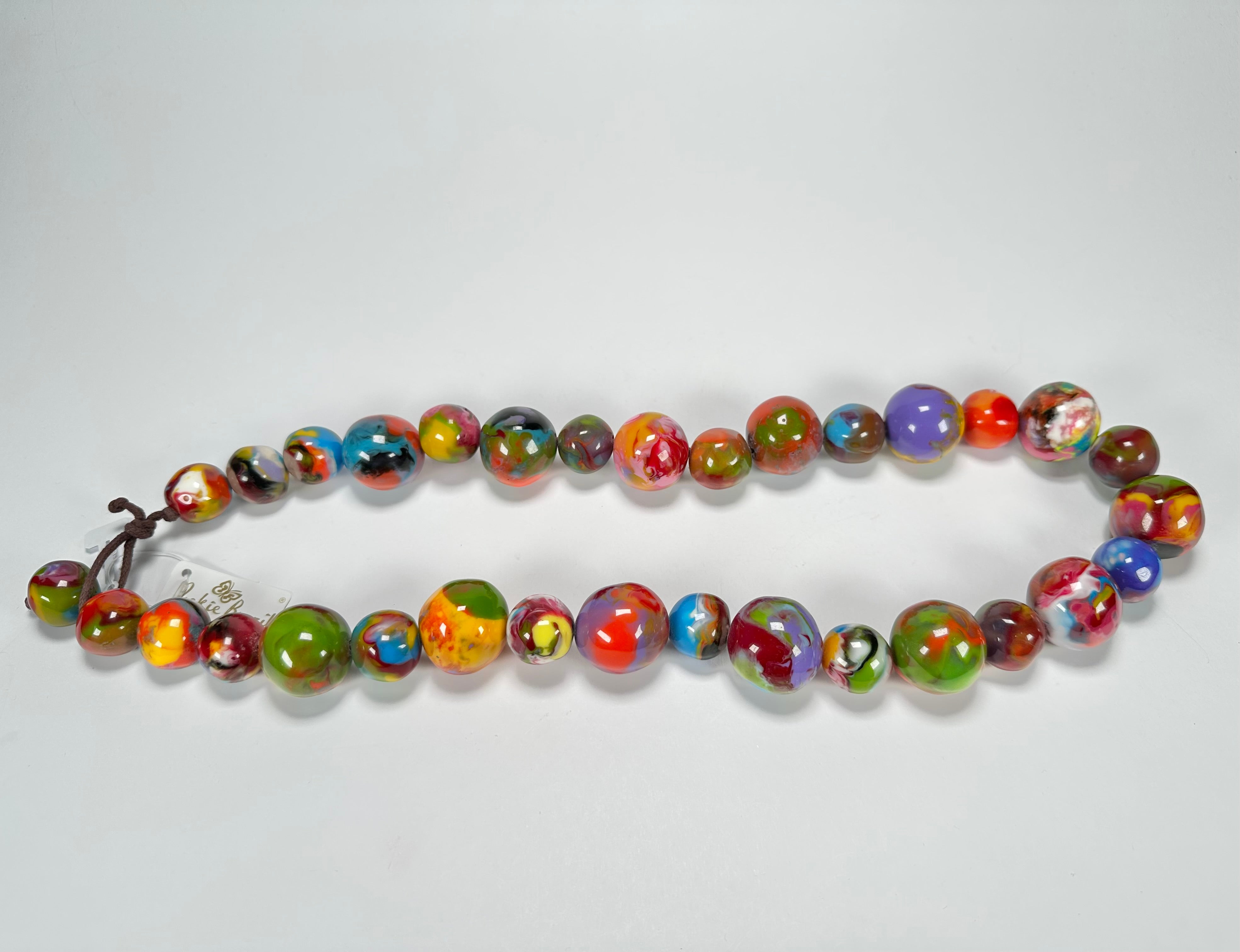 Jackie Brazil "Large Spheres" Kandinsky Long Abstract Necklace 75cm ( N2694 )