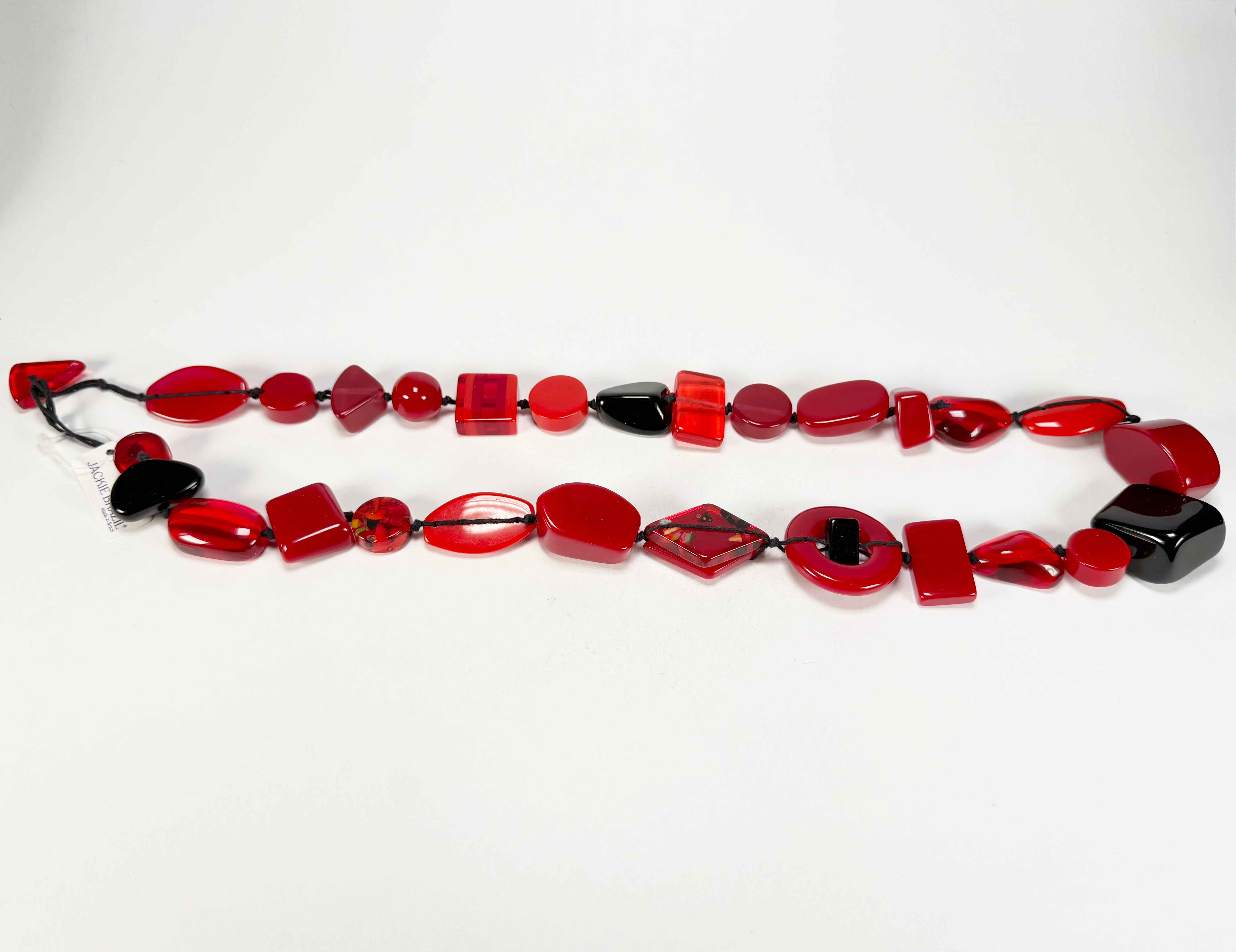 Jackie Brazil "Indiana" Passion Mix Multi-Bead Long Resin 110cm Necklace ( N0038 )