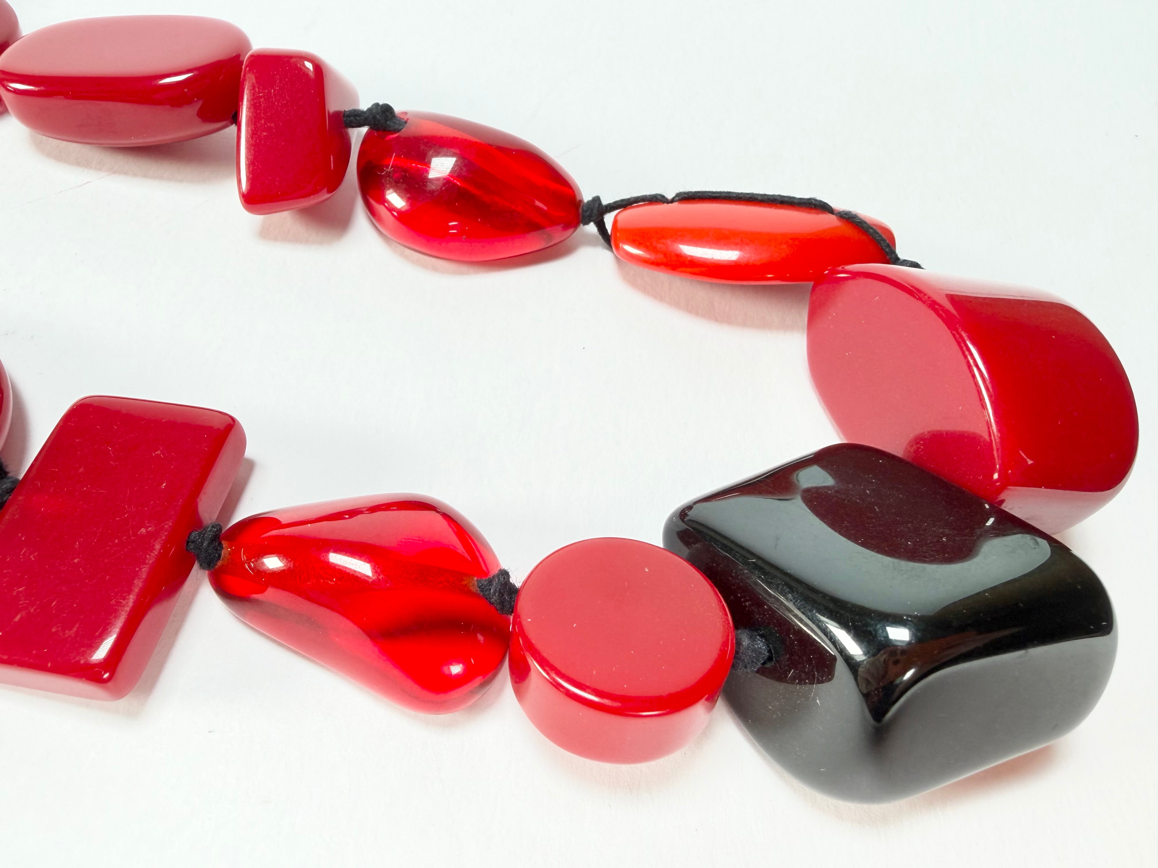 Jackie Brazil "Indiana" Passion Mix Multi-Bead Long Resin 110cm Necklace ( N0038 )