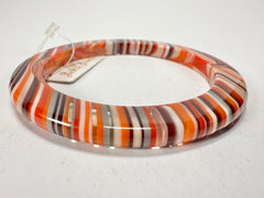 Jackie Brazil "Olympic Circles" Liquorice Allsorts Orange Mix 0.5cm Resin Bangle ( B2336 )