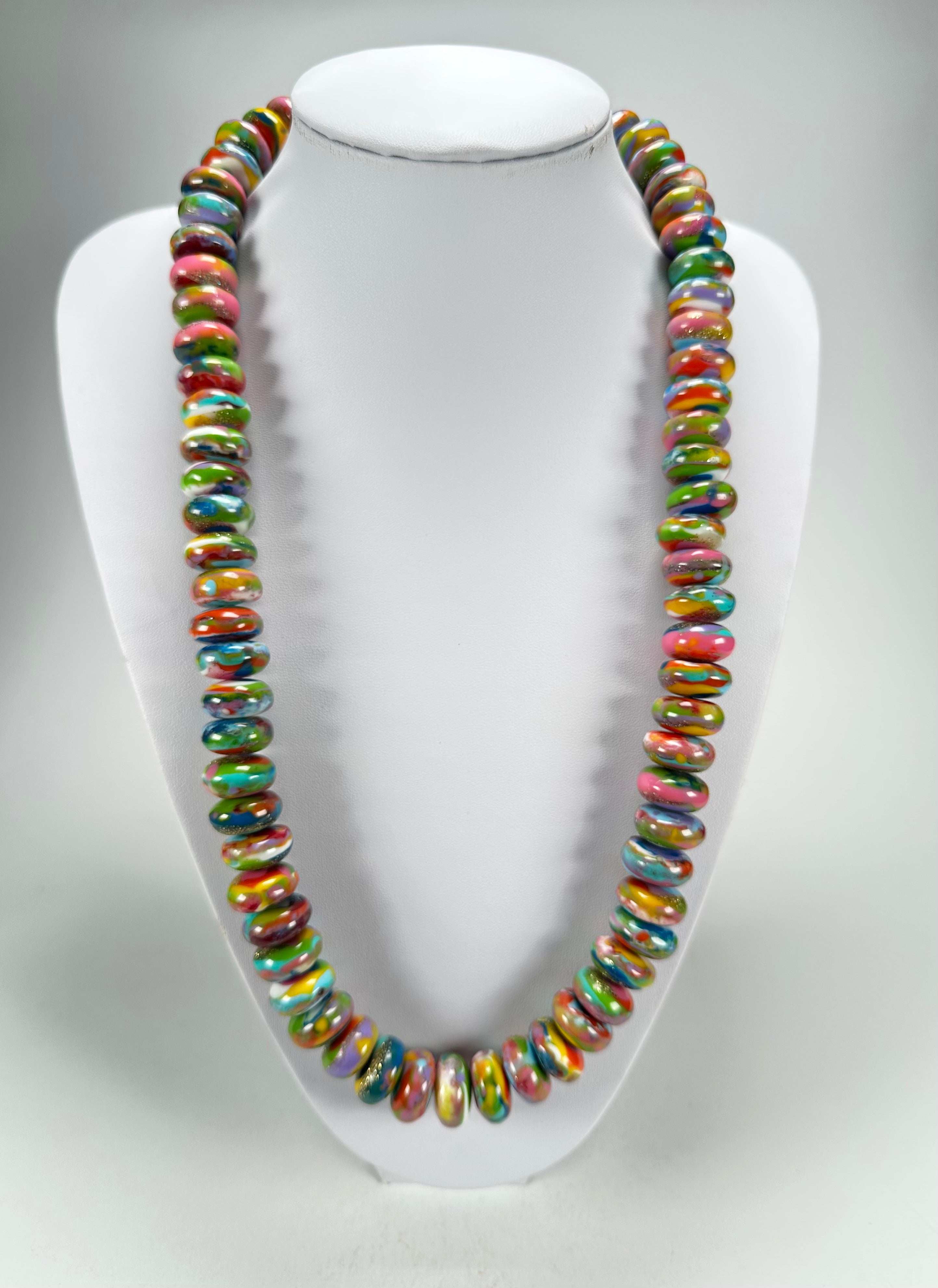 Jackie Brazil "Bela" Kandinsky Resin Mini Wheels 70cm Necklace ( N0043 )