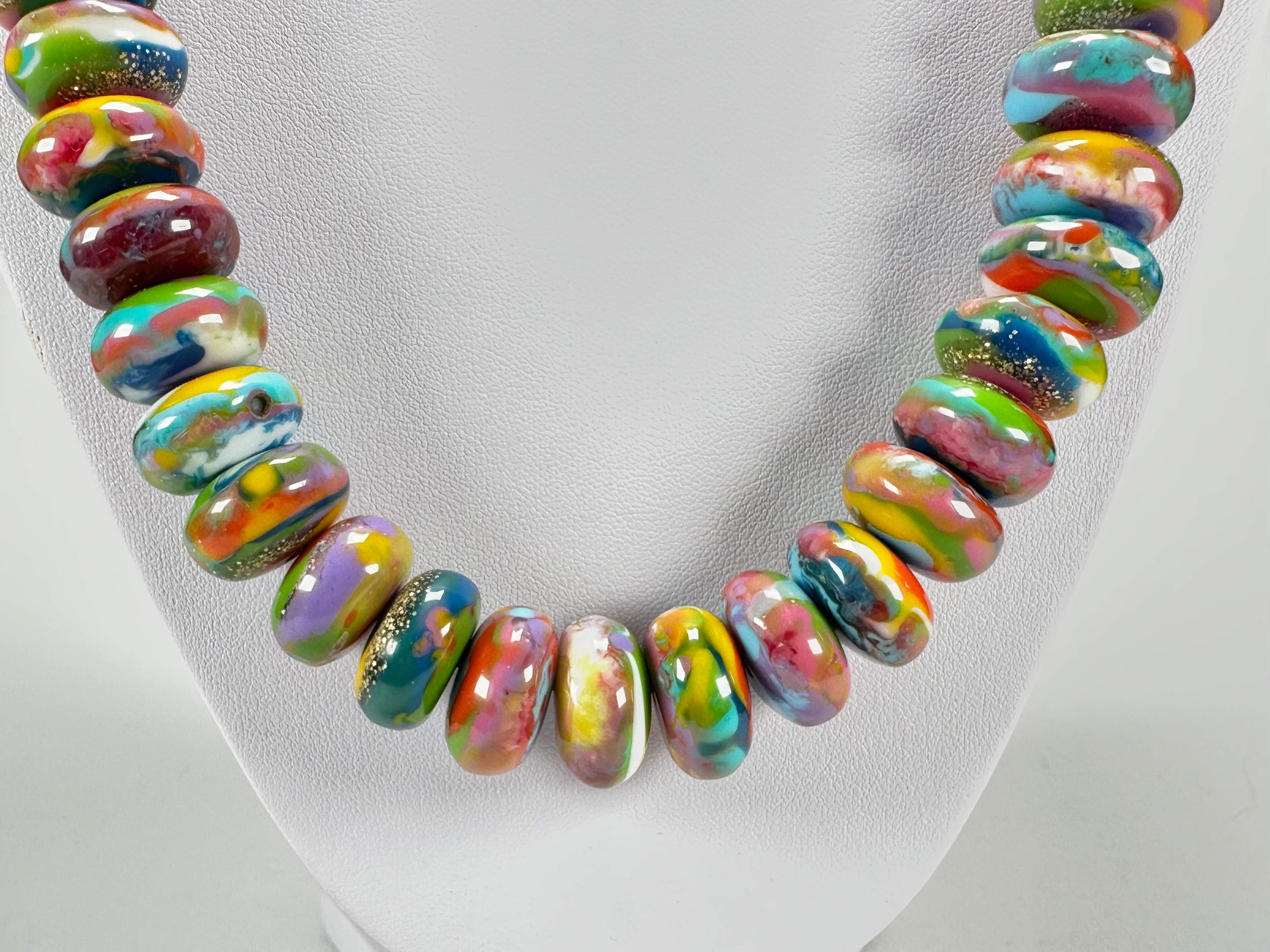 Jackie Brazil "Bela" Kandinsky Resin Mini Wheels 70cm Necklace ( N0043 )