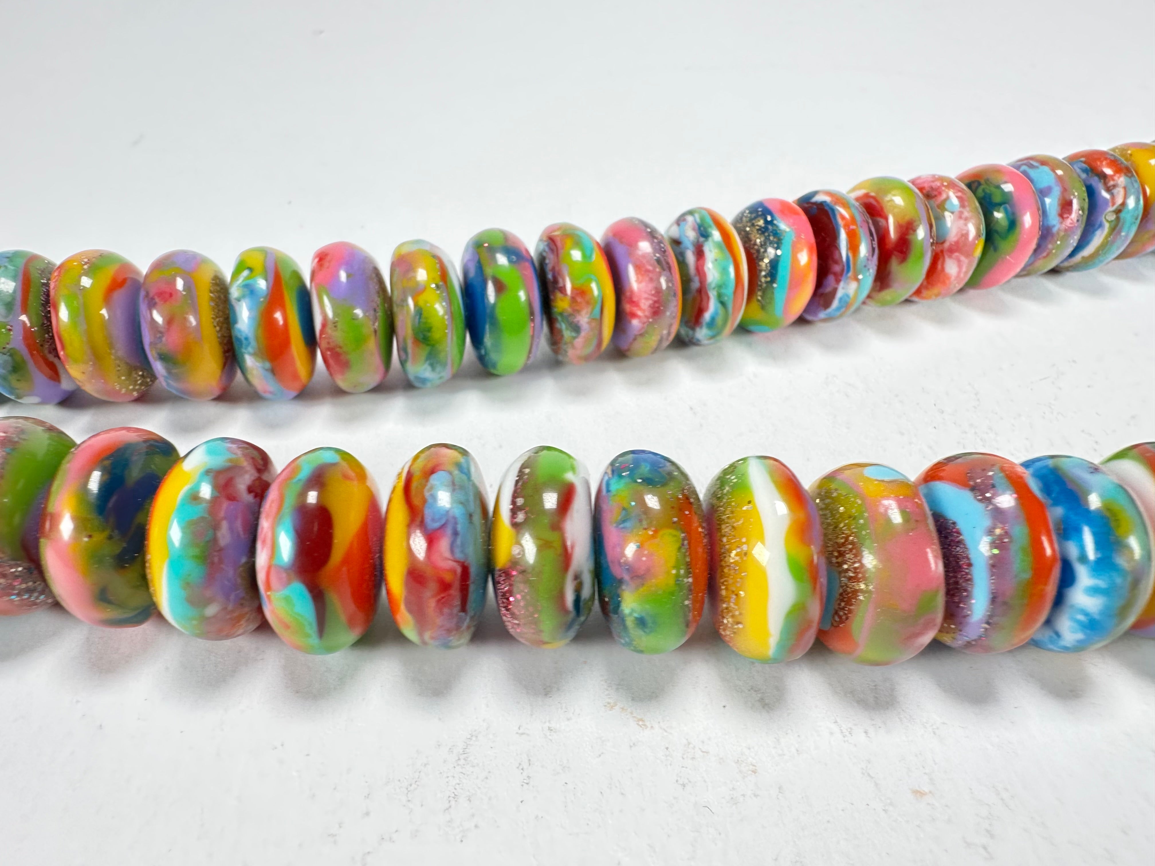 Jackie Brazil "Bela" Kandinsky Resin Mini Wheels 70cm Necklace ( N0043 )
