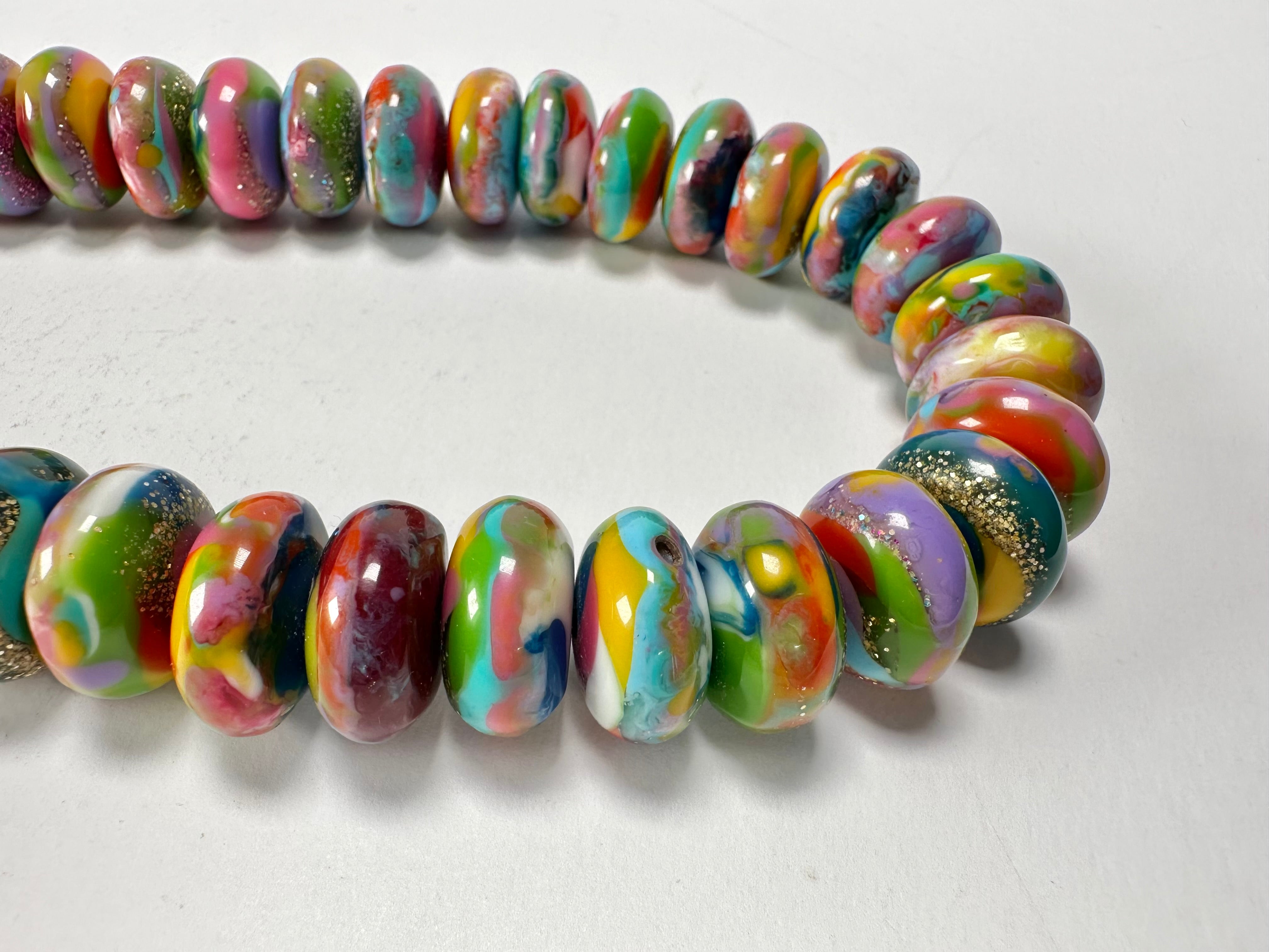 Jackie Brazil "Bela" Kandinsky Resin Mini Wheels 70cm Necklace ( N0043 )