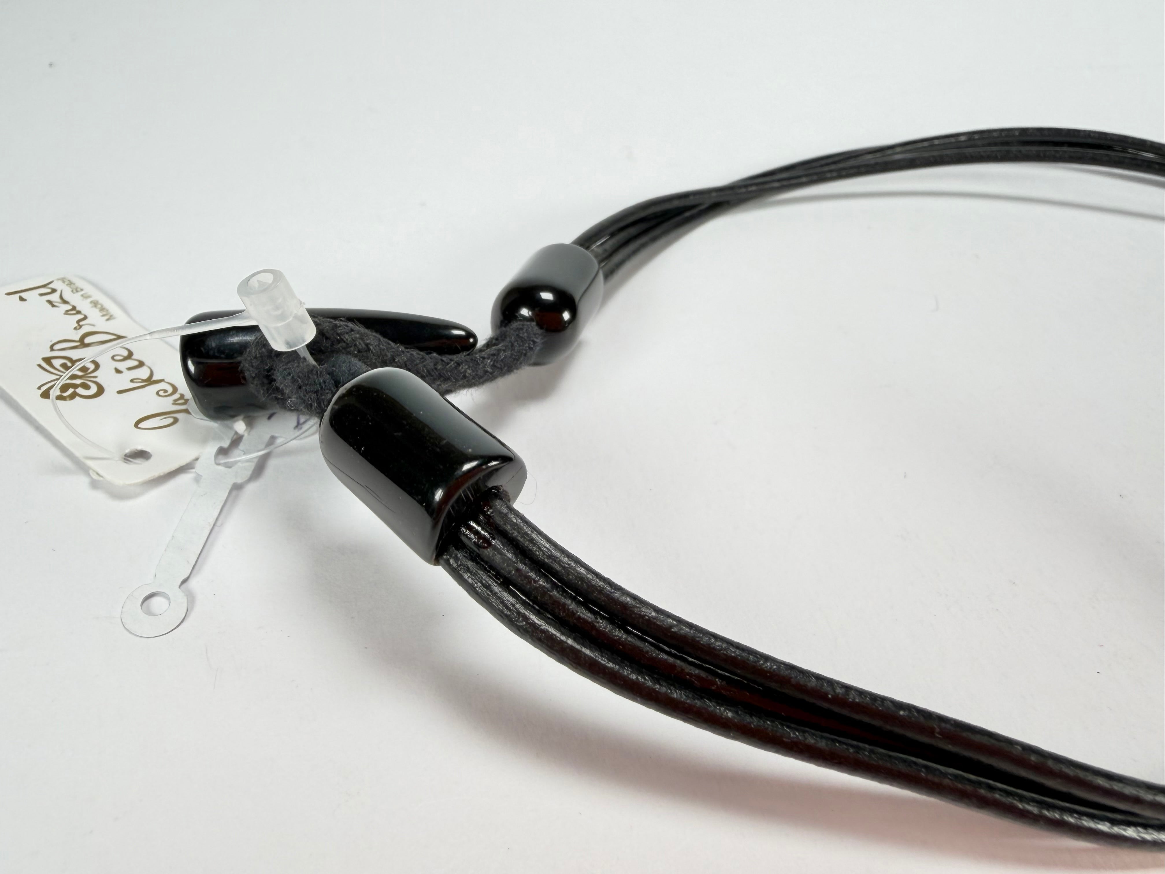 Jackie Brazil "Turquoise" Large Disk On Three Cords Resin Necklace ( N3800 )