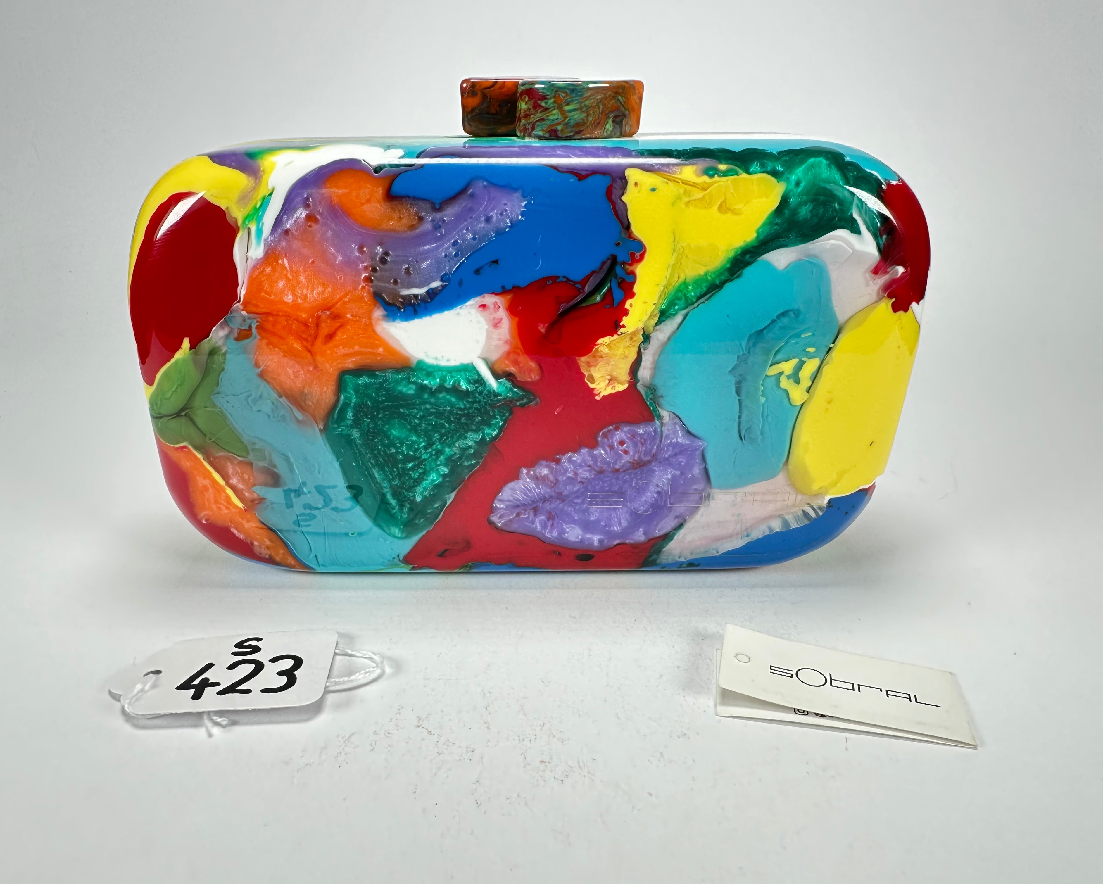 Sobral - Multi-Colour "Linda Purse" Pollock Resin Clutch Bag ( 005290 )