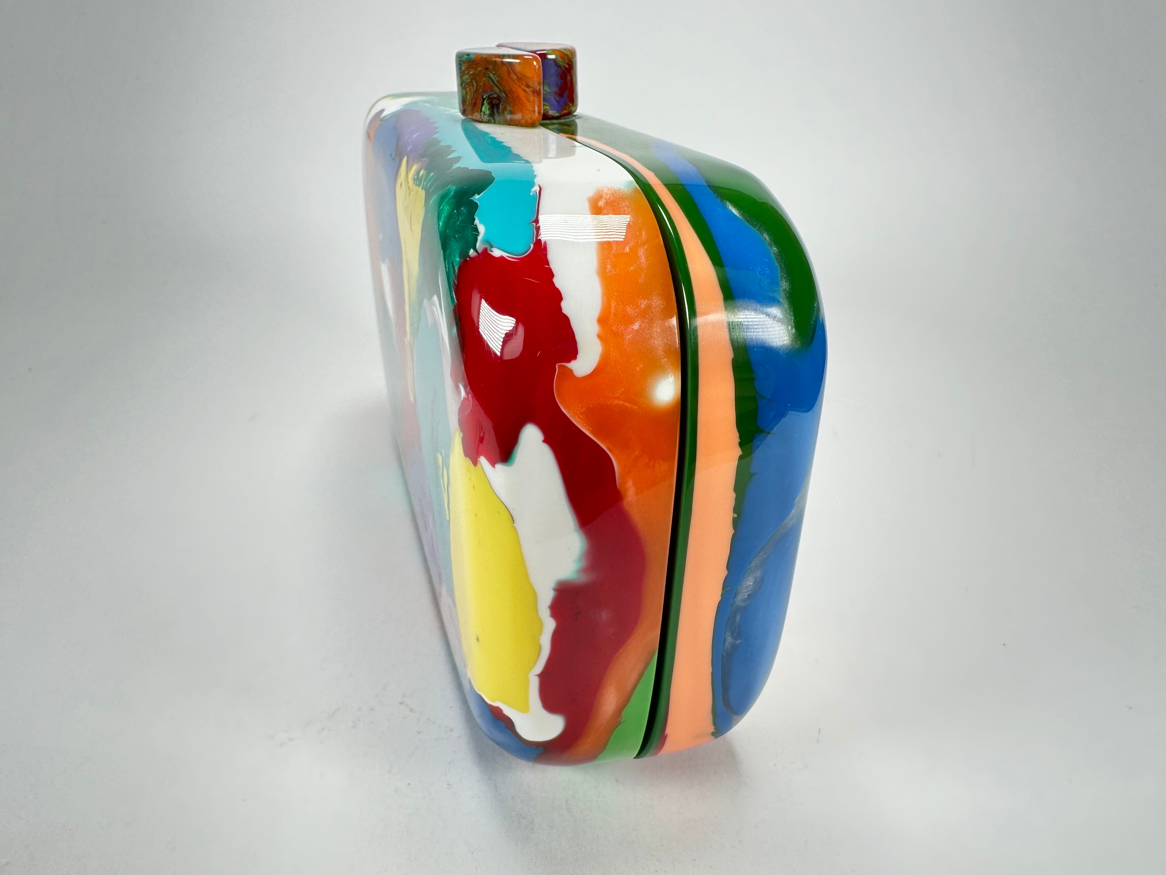 Sobral - Multi-Colour "Linda Purse" Pollock Resin Clutch Bag ( 005290 )
