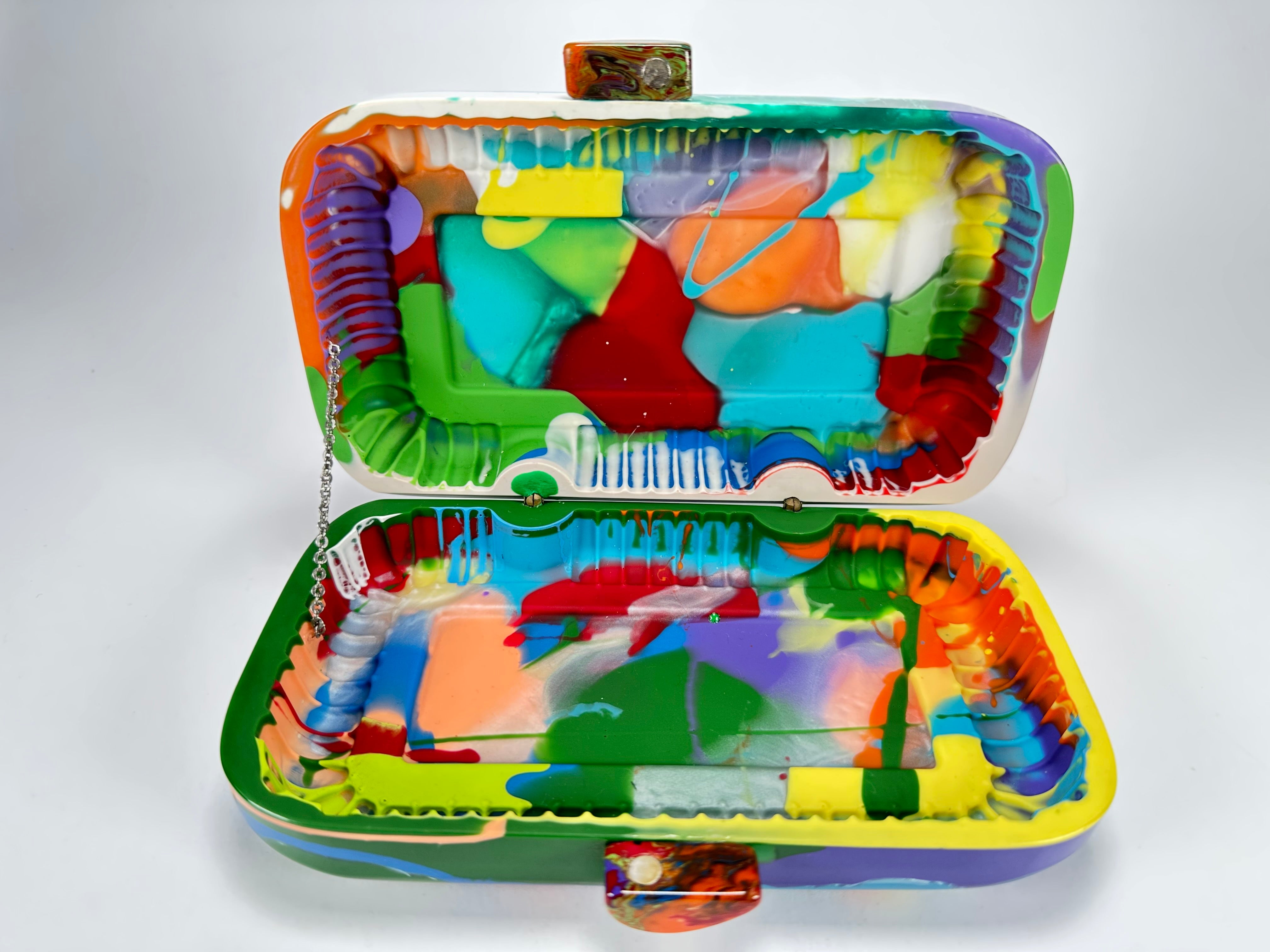 Sobral - Multi-Colour "Linda Purse" Pollock Resin Clutch Bag ( 005290 )