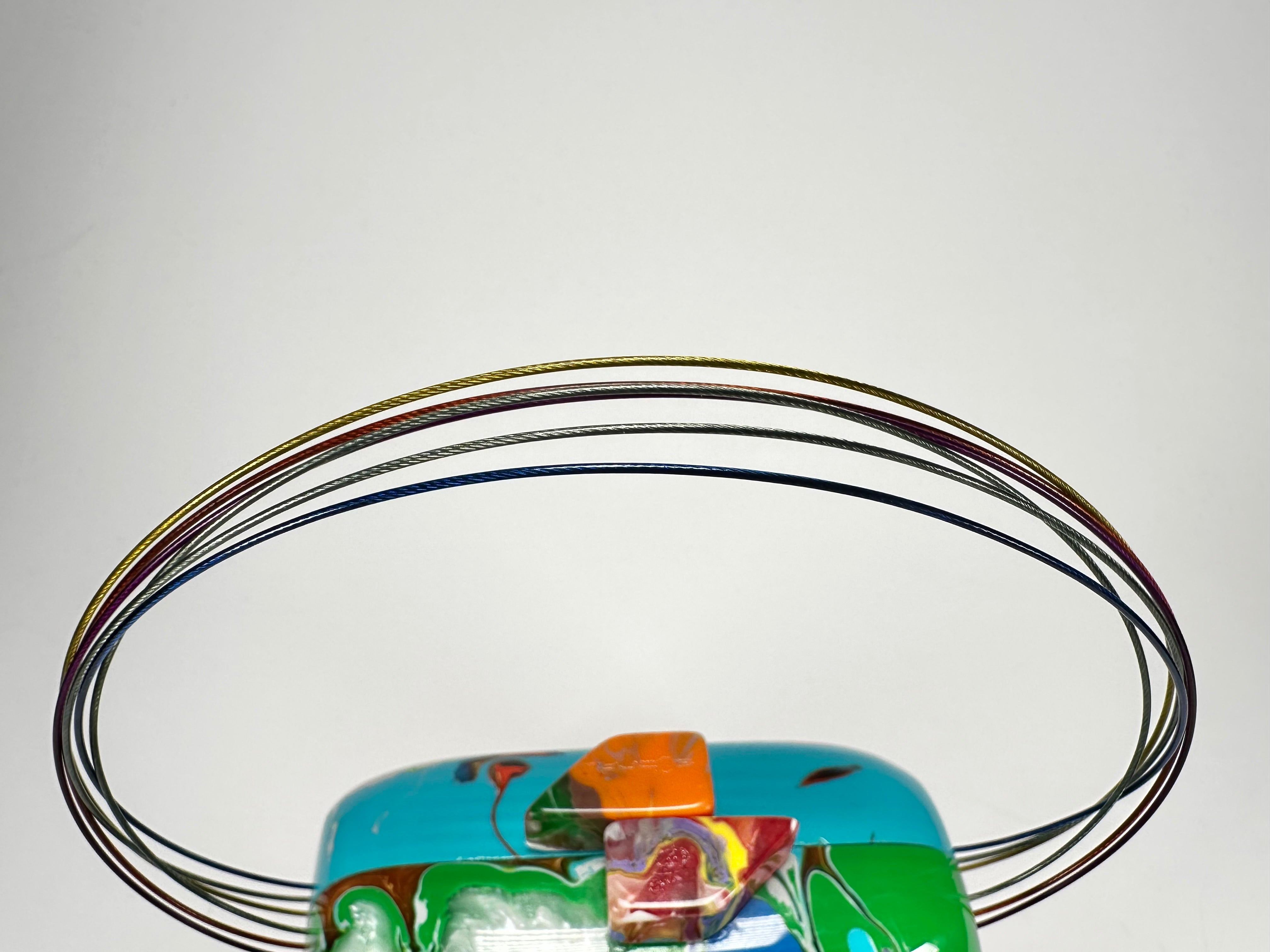 Sobral - Multi-Colour "Miranda " Pollock Resin Clutch Bag / Handbag ( 002390 )
