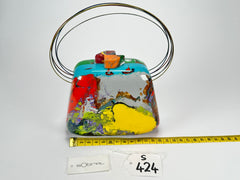Sobral - Multi-Colour "Miranda " Pollock Resin Clutch Bag / Handbag ( 002390 )