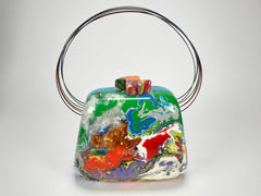 Sobral - Multi-Colour "Miranda " Pollock Resin Clutch Bag / Handbag ( 002390 )