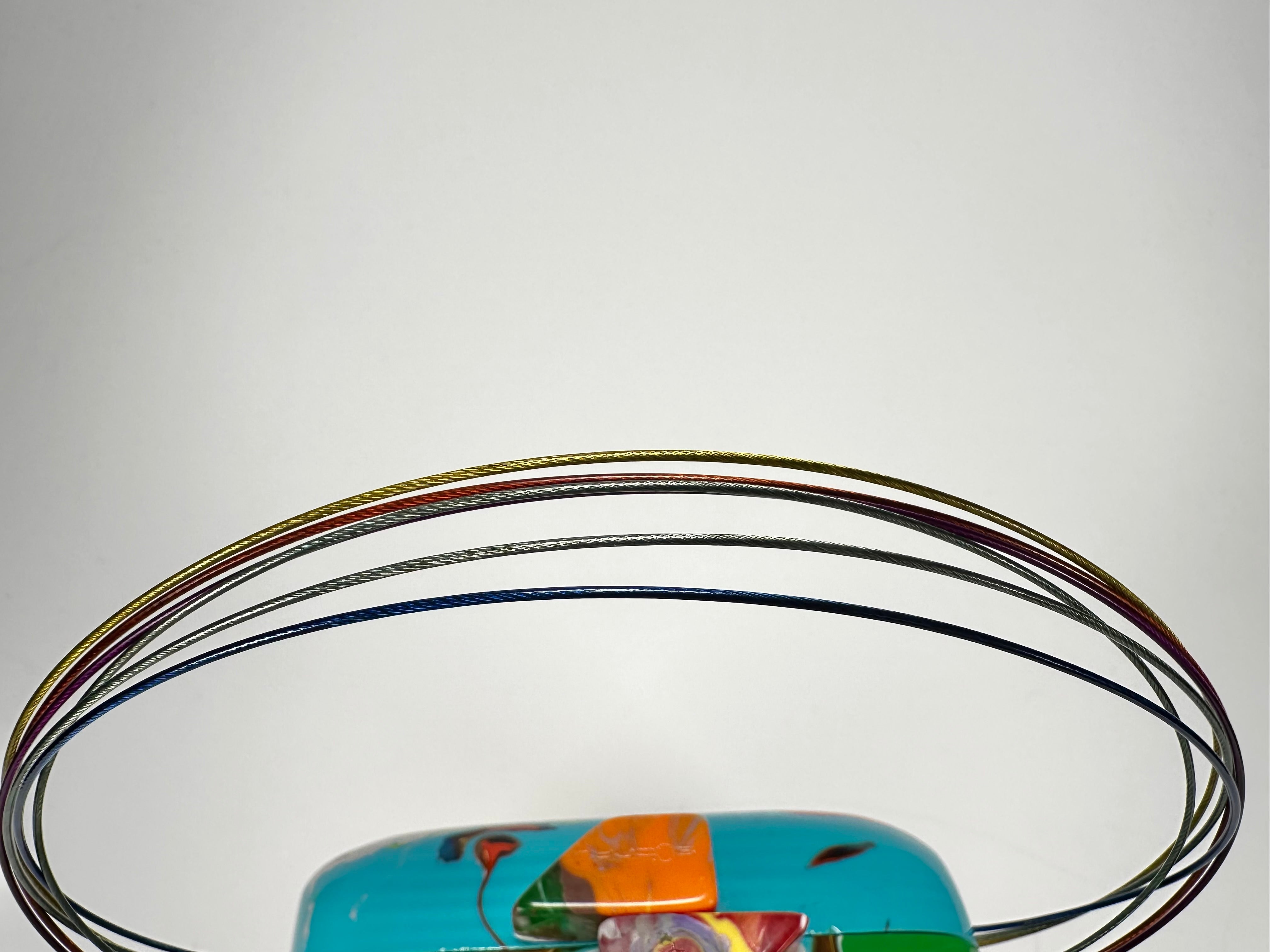 Sobral - Multi-Colour "Miranda " Pollock Resin Clutch Bag / Handbag ( 002390 )