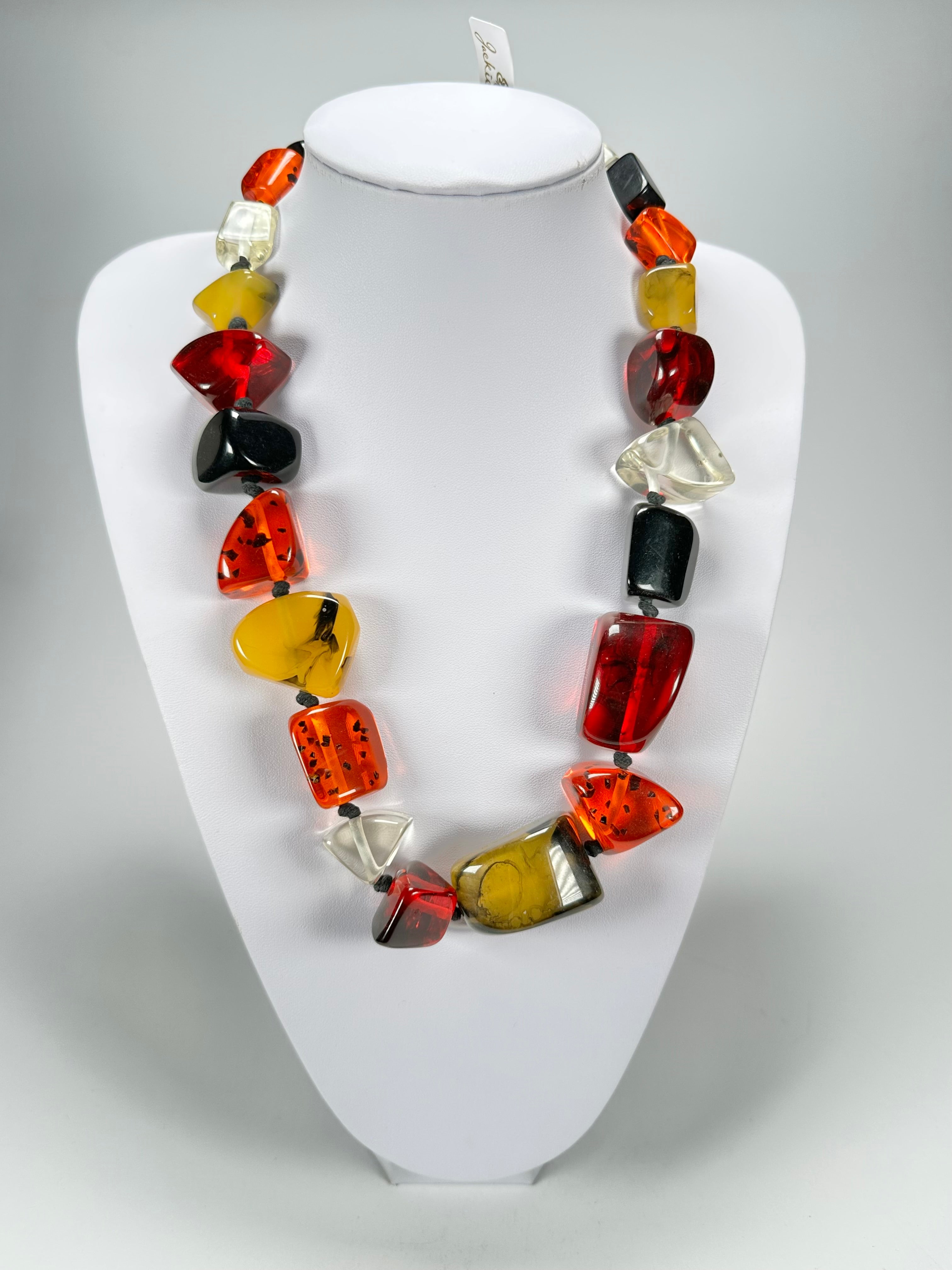 Jackie Brazil "Nature" Large Stones Urban Mix Short 55cm Necklace ( N0378 )