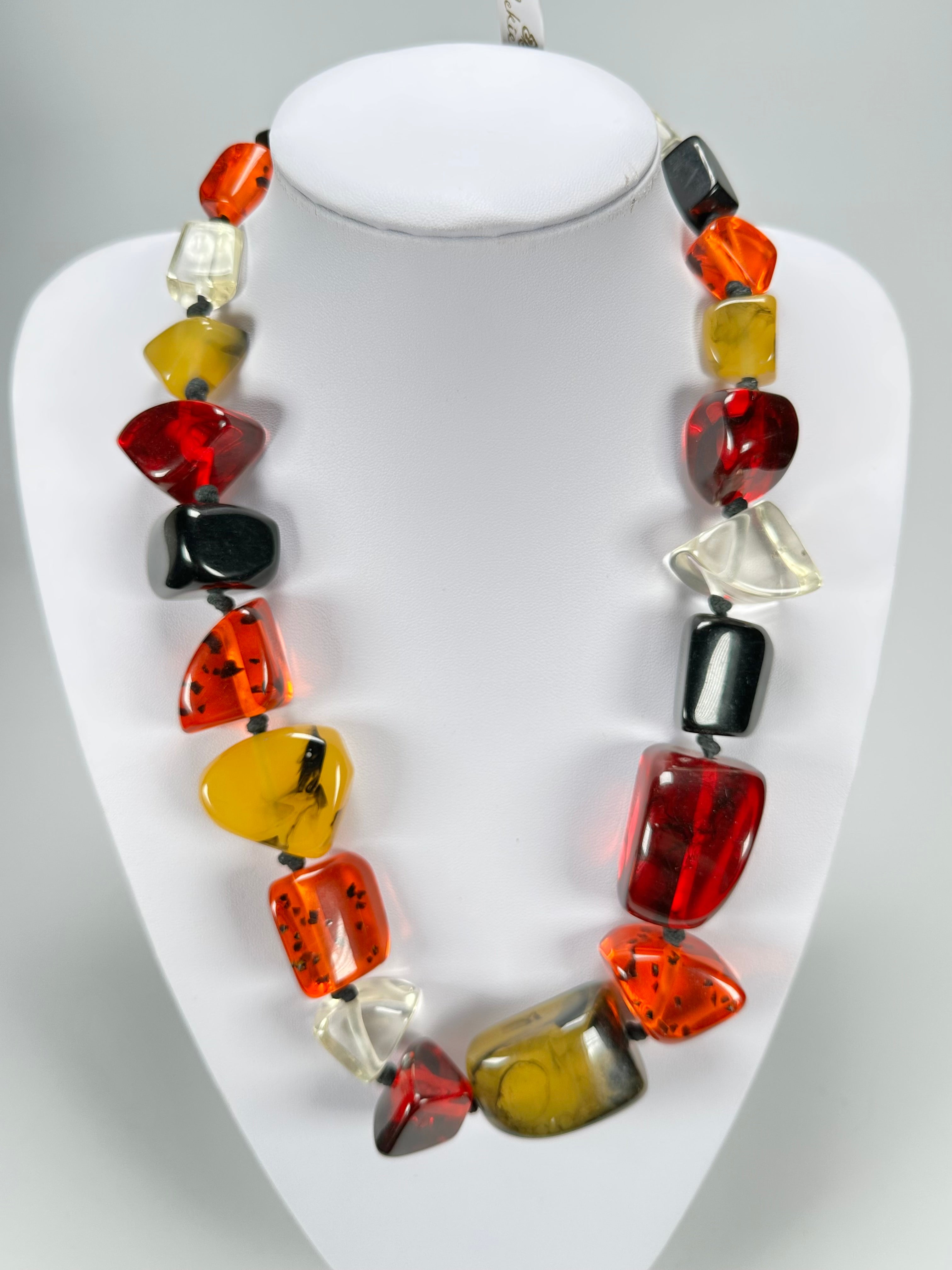 Jackie Brazil "Nature" Large Stones Urban Mix Short 55cm Necklace ( N0378 )