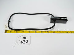 Jackie Brazil "Bar Code" Small Liquorice Pendant On Cord Resin Necklace ( N2214 )