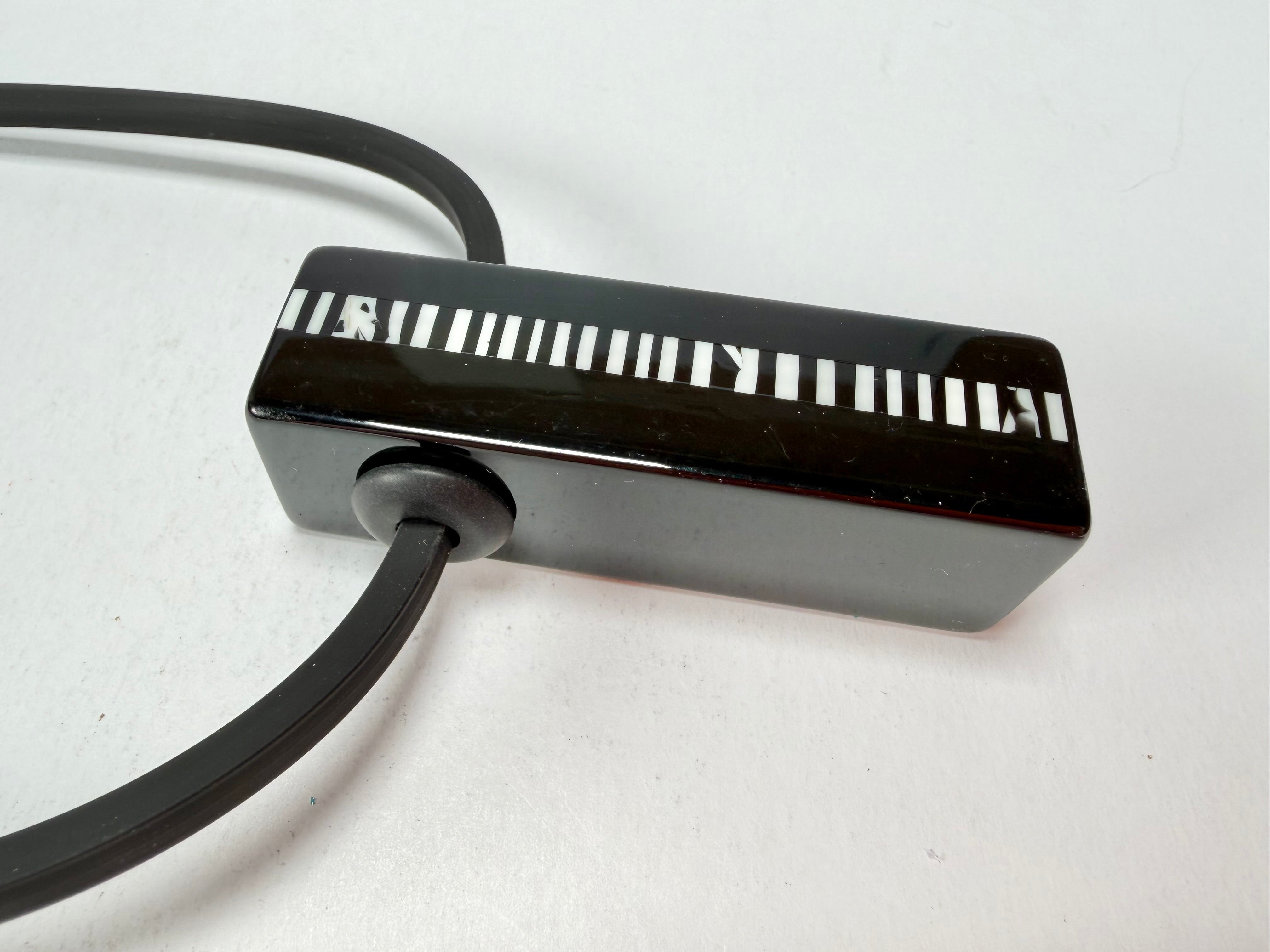 Jackie Brazil "Bar Code" Small Liquorice Pendant On Cord Resin Necklace ( N2214 )