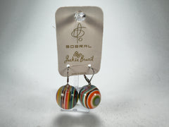 Jackie Brazil "Cat Eyes" Liquorice Balls Mix Colours Short Resin Earrings ( E0960 )