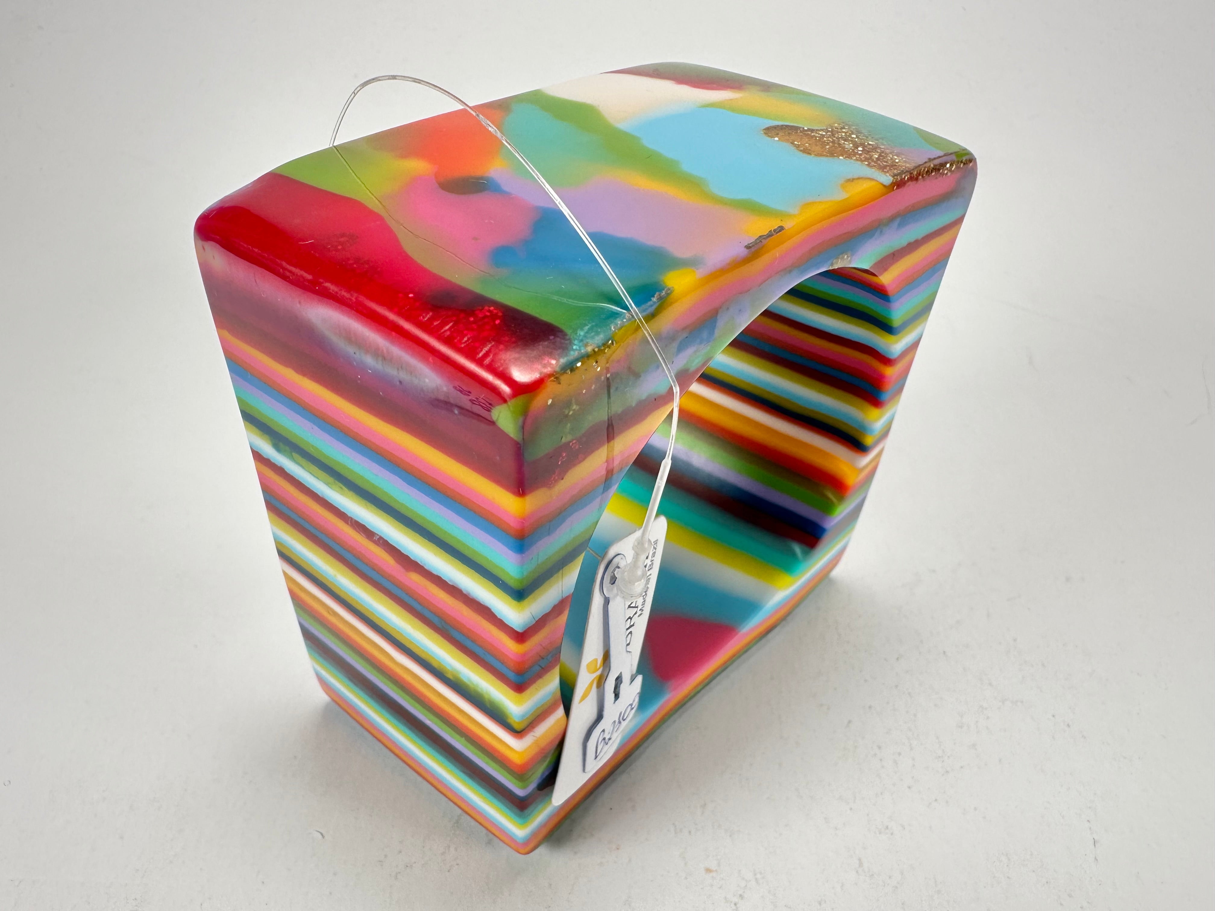 Jackie Brazil "Solid Square" Mix Stripes x Kandinsky 5cm Bangle ( B2100 )