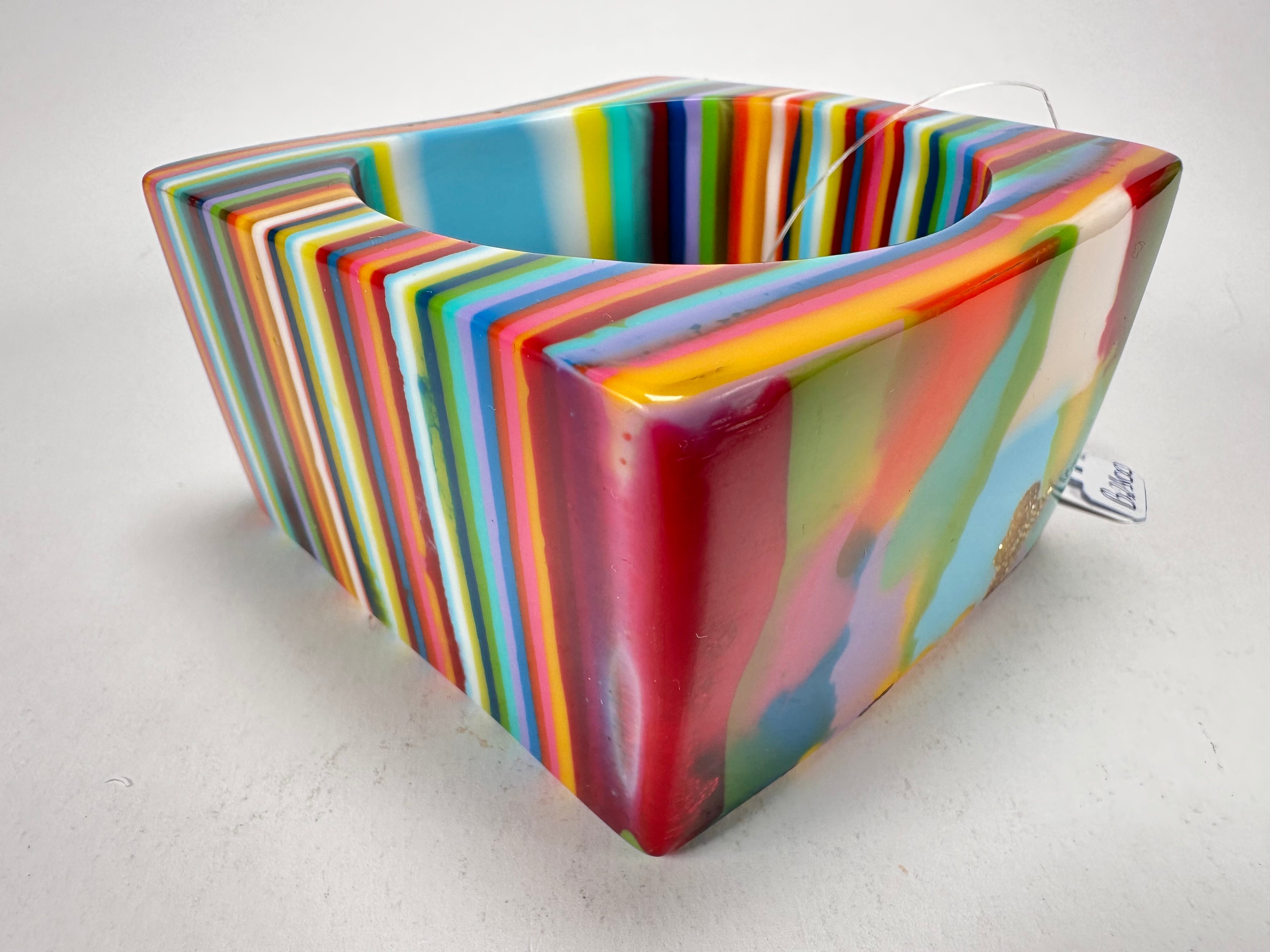 Jackie Brazil "Solid Square" Mix Stripes x Kandinsky 5cm Bangle ( B2100 )