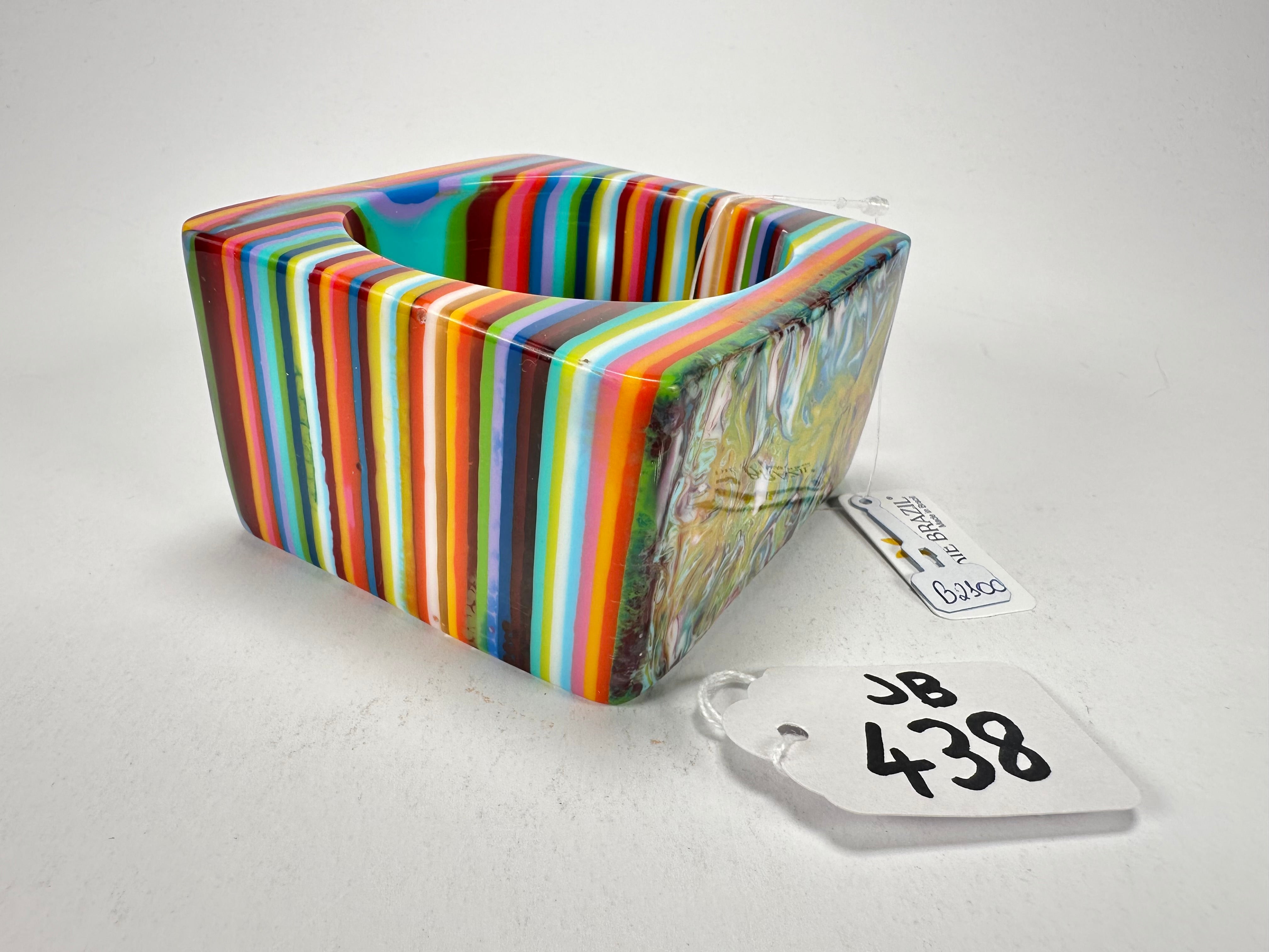 Jackie Brazil "Solid Square" Mix Stripes x Kandinsky 5cm Bangle ( B2100 )