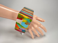 Jackie Brazil "Solid Square" Mix Stripes x Kandinsky 5cm Bangle ( B2100 )