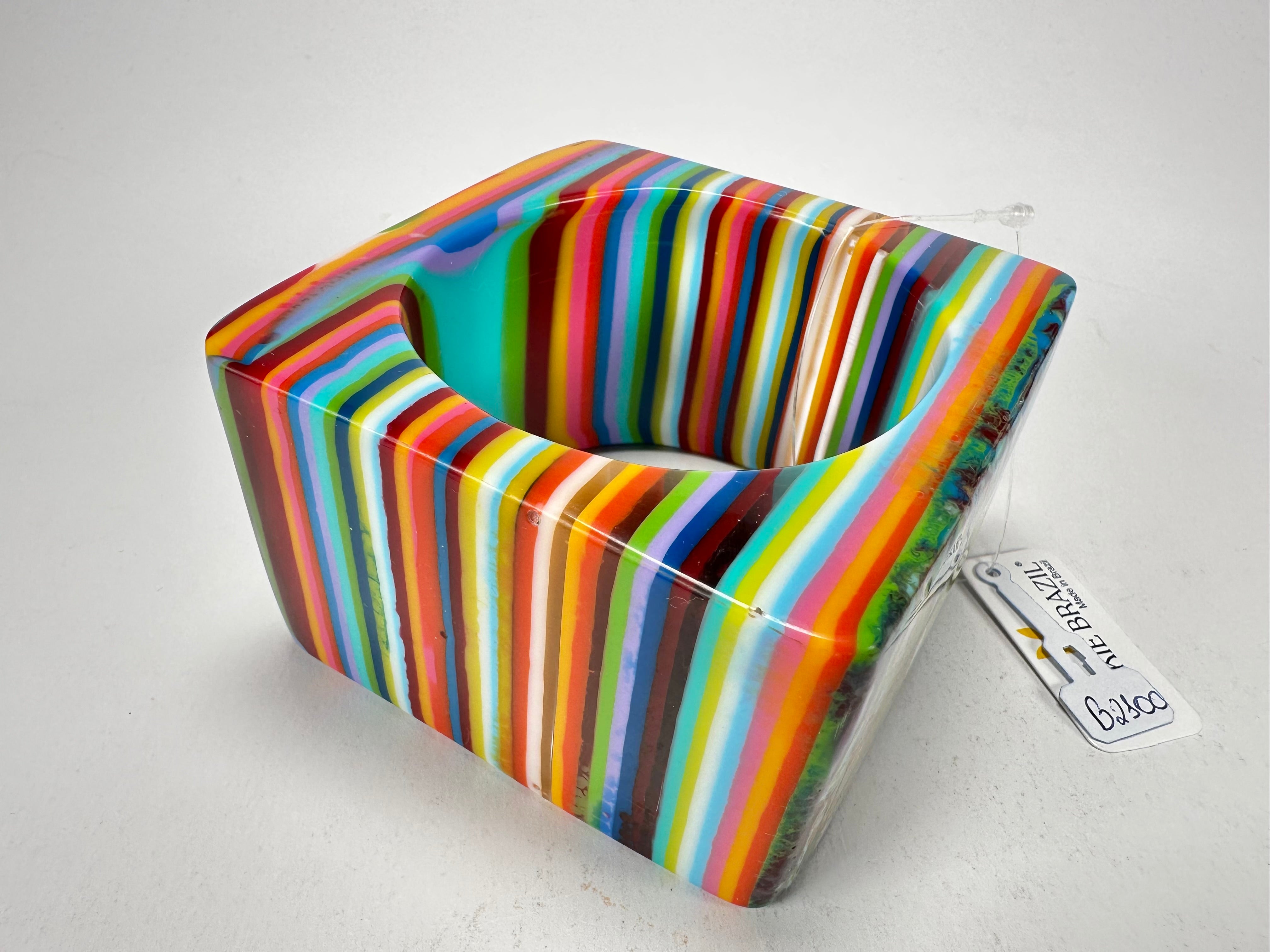 Jackie Brazil "Solid Square" Mix Stripes x Kandinsky 5cm Bangle ( B2100 )