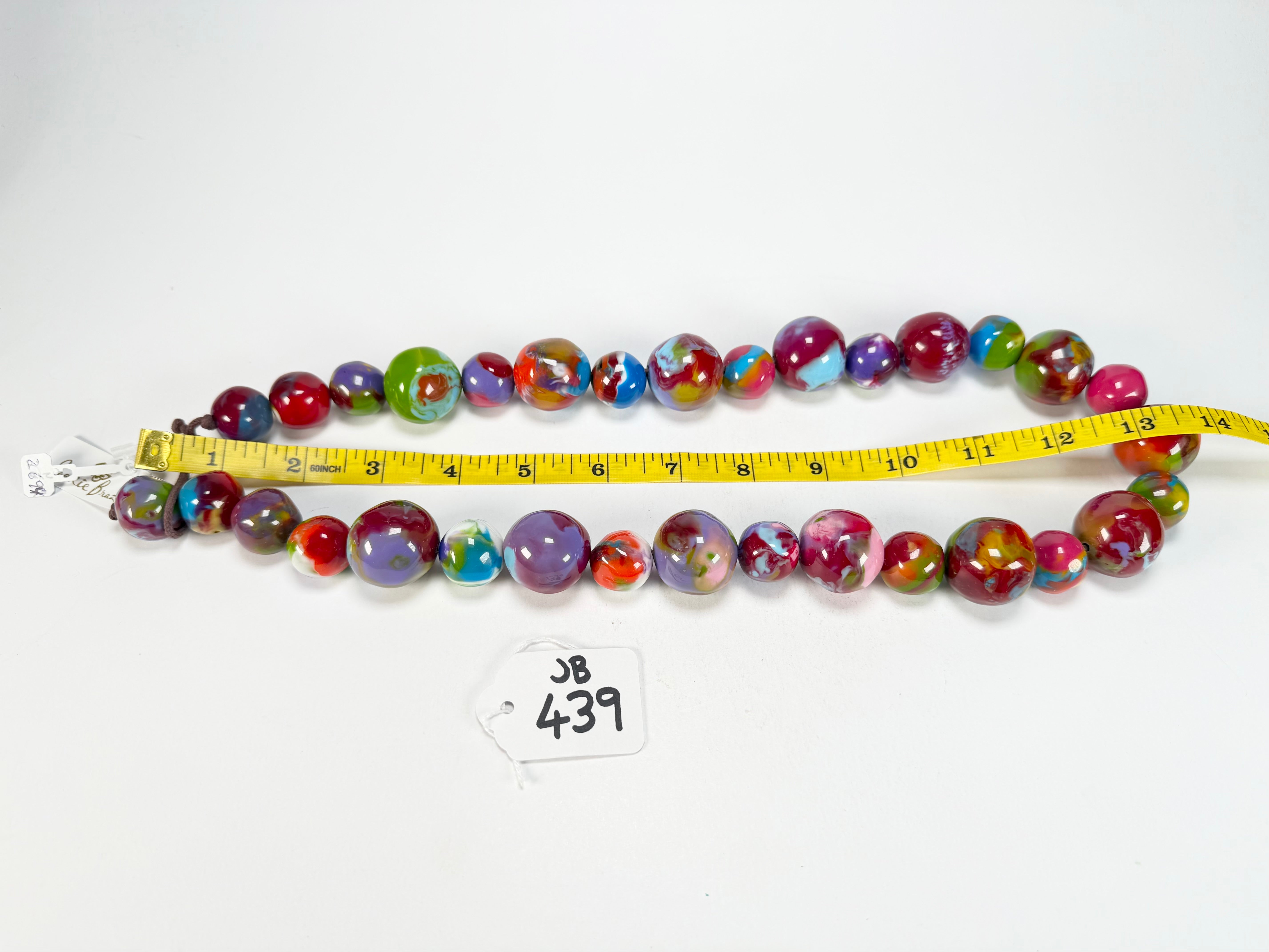 Jackie Brazil "Large Spheres" Kandinsky Long Abstract Necklace 75cm ( N2694 )