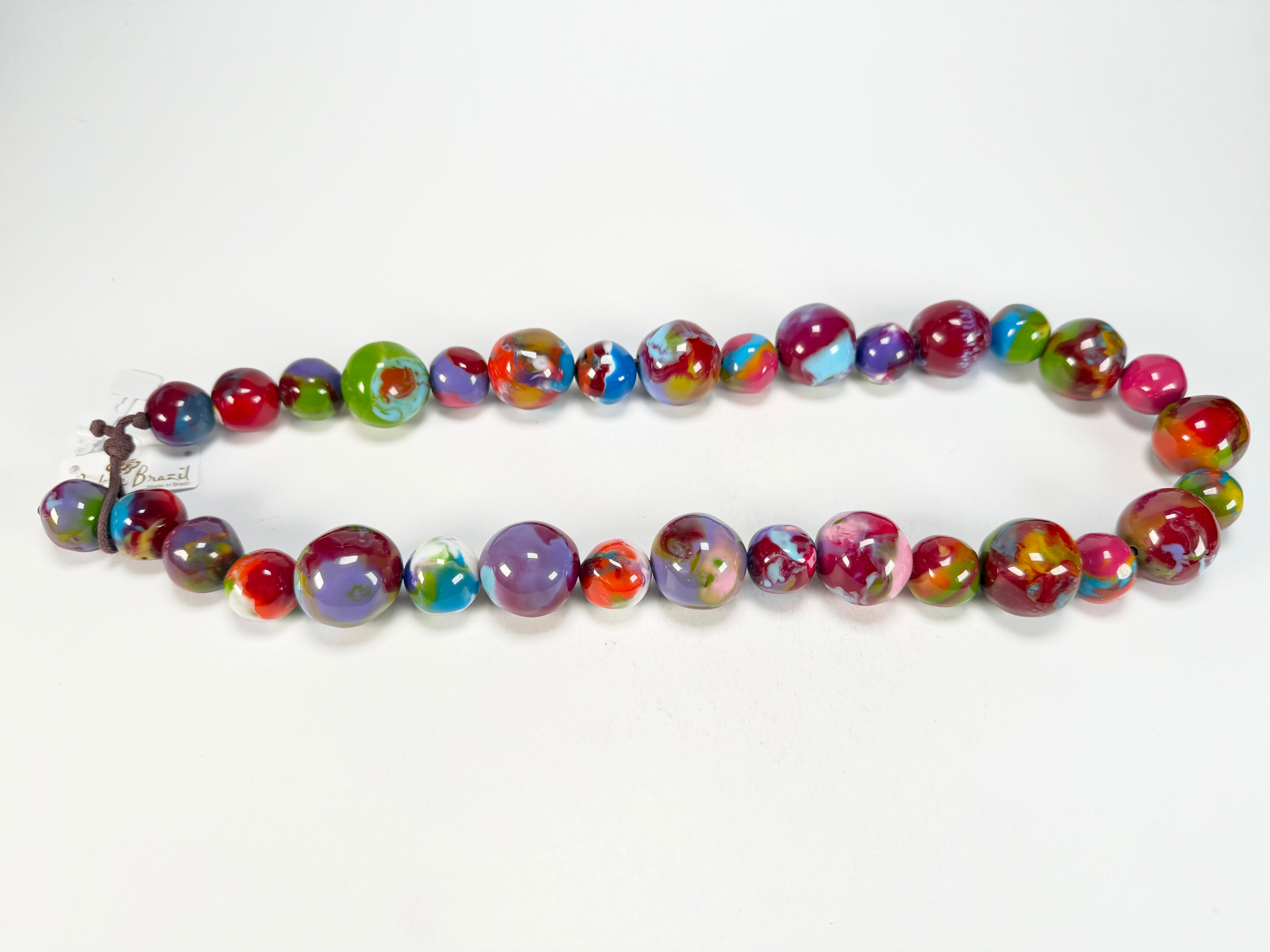Jackie Brazil "Large Spheres" Kandinsky Long Abstract Necklace 75cm ( N2694 )