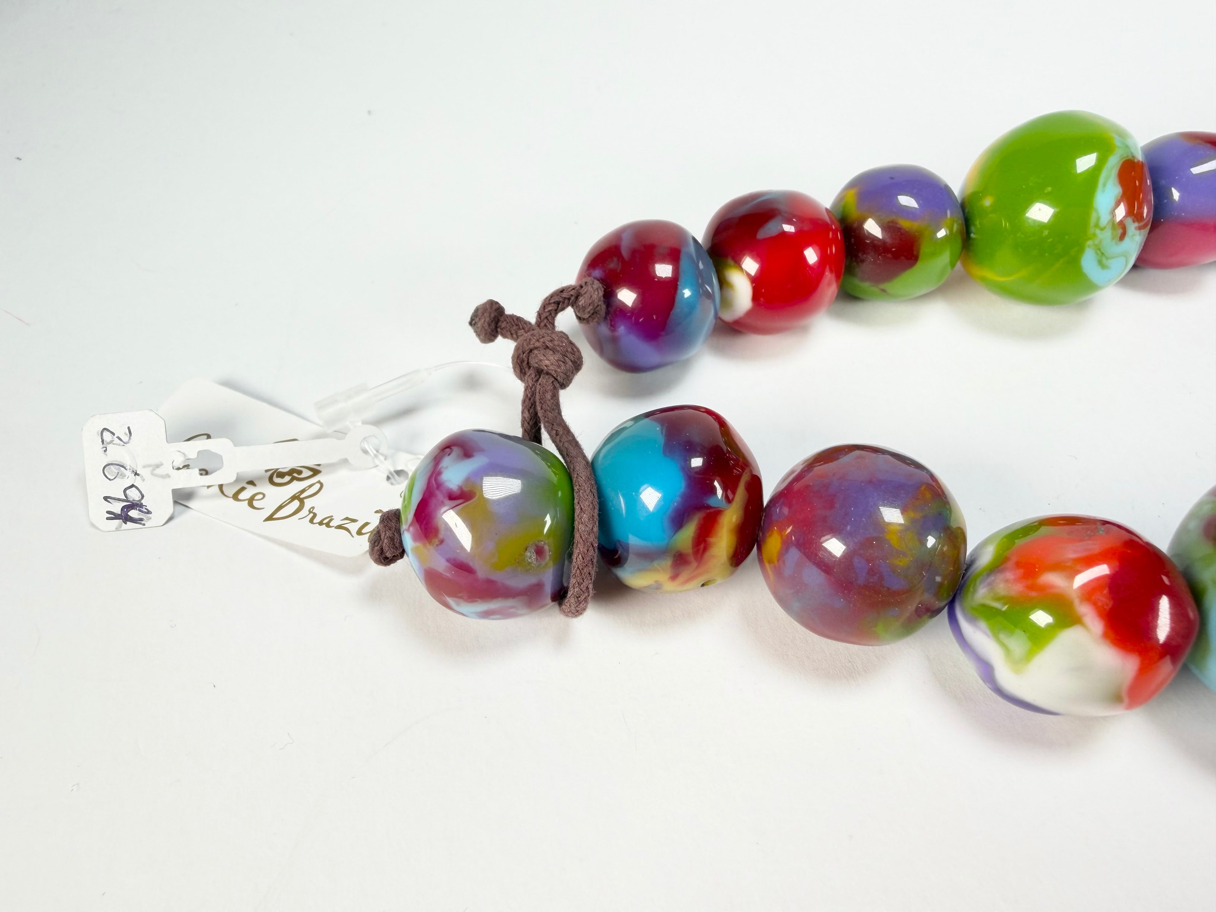 Jackie Brazil "Large Spheres" Kandinsky Long Abstract Necklace 75cm ( N2694 )