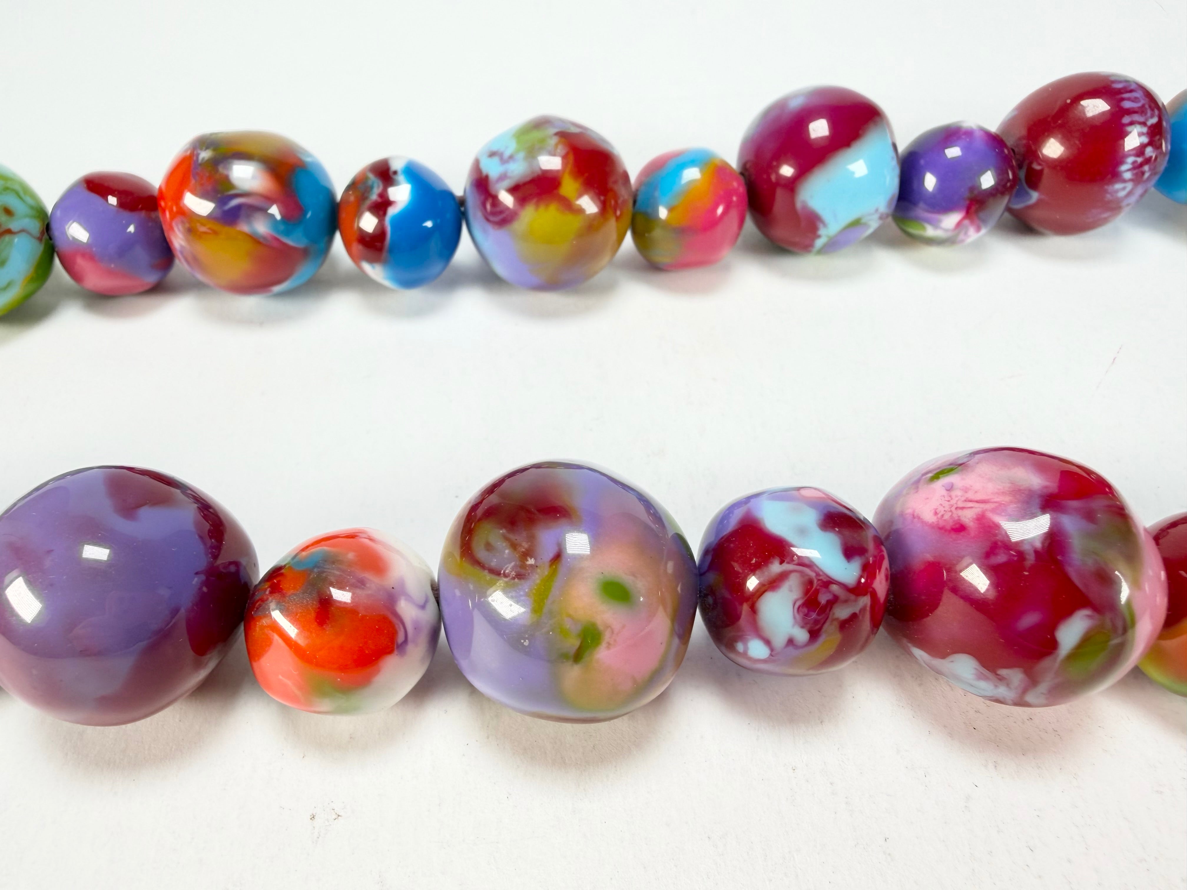Jackie Brazil "Large Spheres" Kandinsky Long Abstract Necklace 75cm ( N2694 )