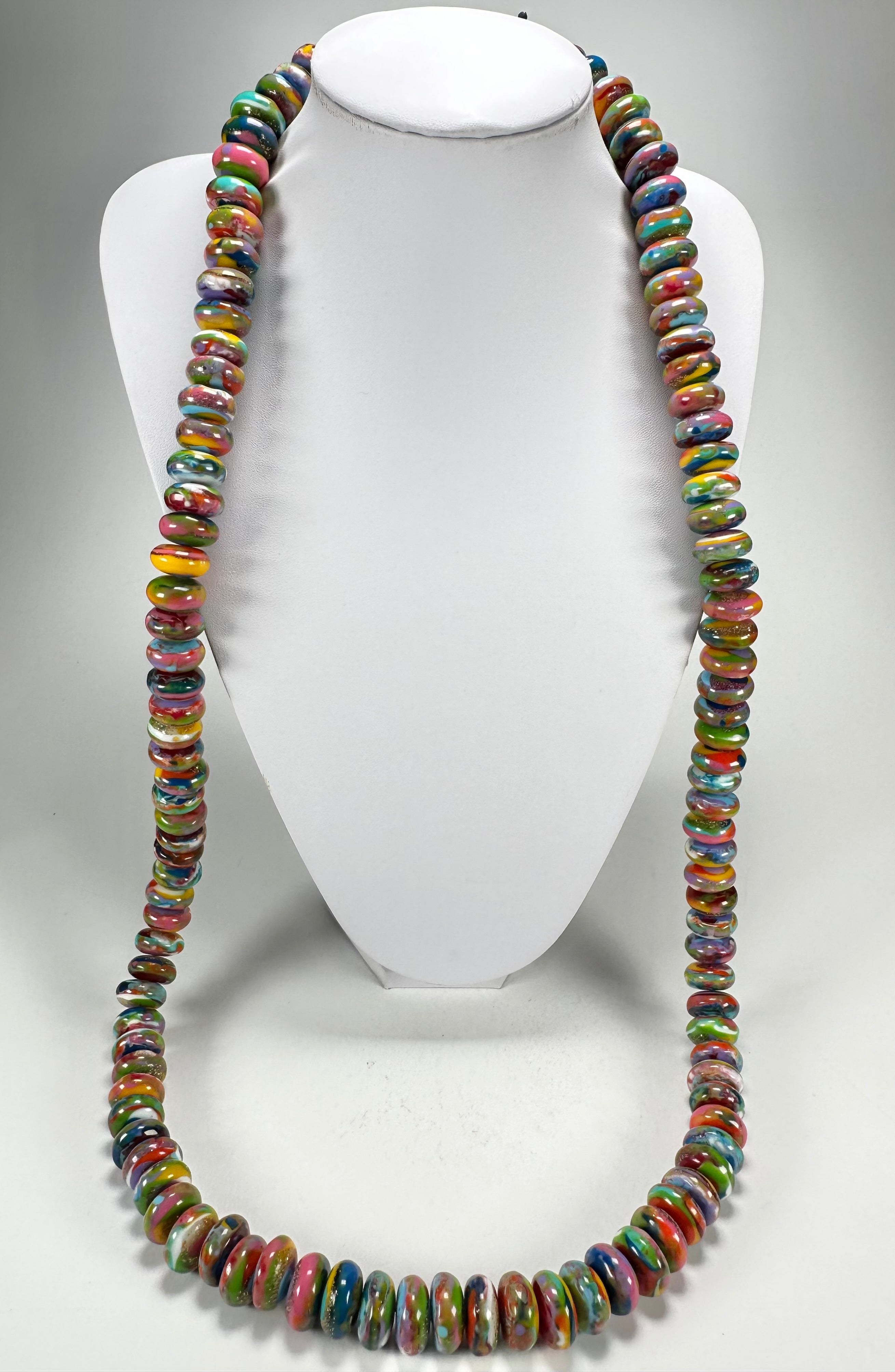 Jackie Brazil "Bela" Kandinsky Resin Mini Wheels 110cm Necklace ( N0048 )