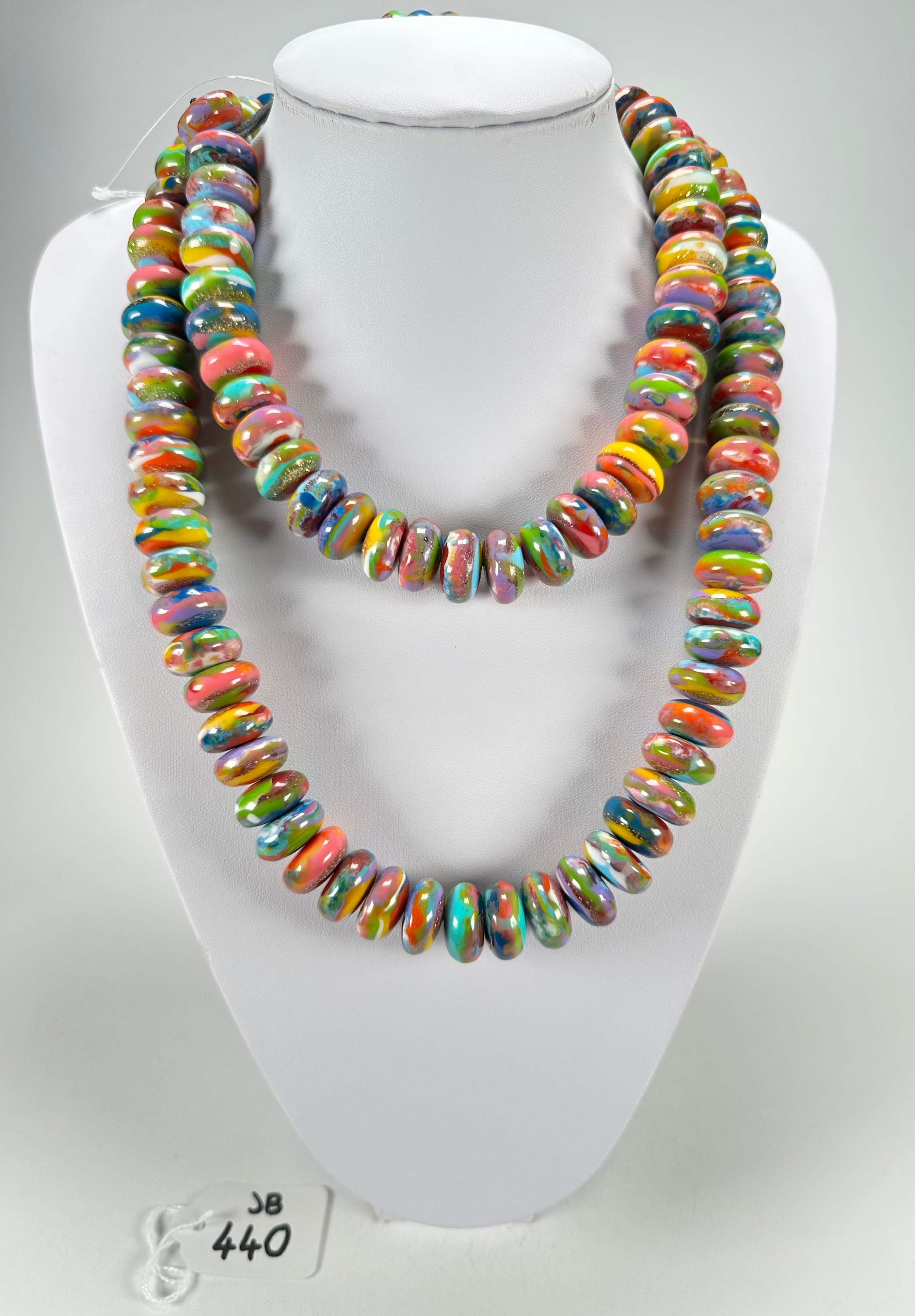 Jackie Brazil "Bela" Kandinsky Resin Mini Wheels 110cm Necklace ( N0048 )