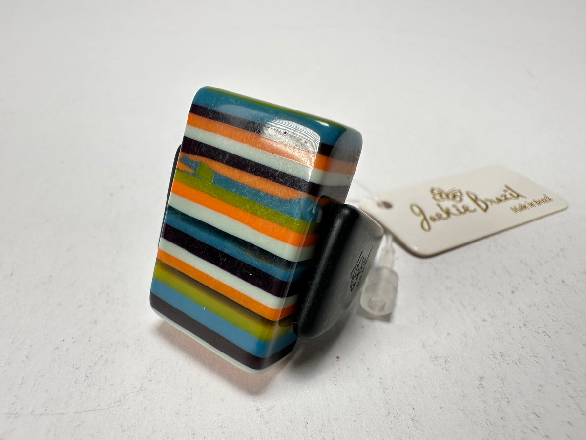 Jackie Brazil "Toppa" Liquorice Winter Mix Resin Ring ( R0152 ) UK P  / USA 8