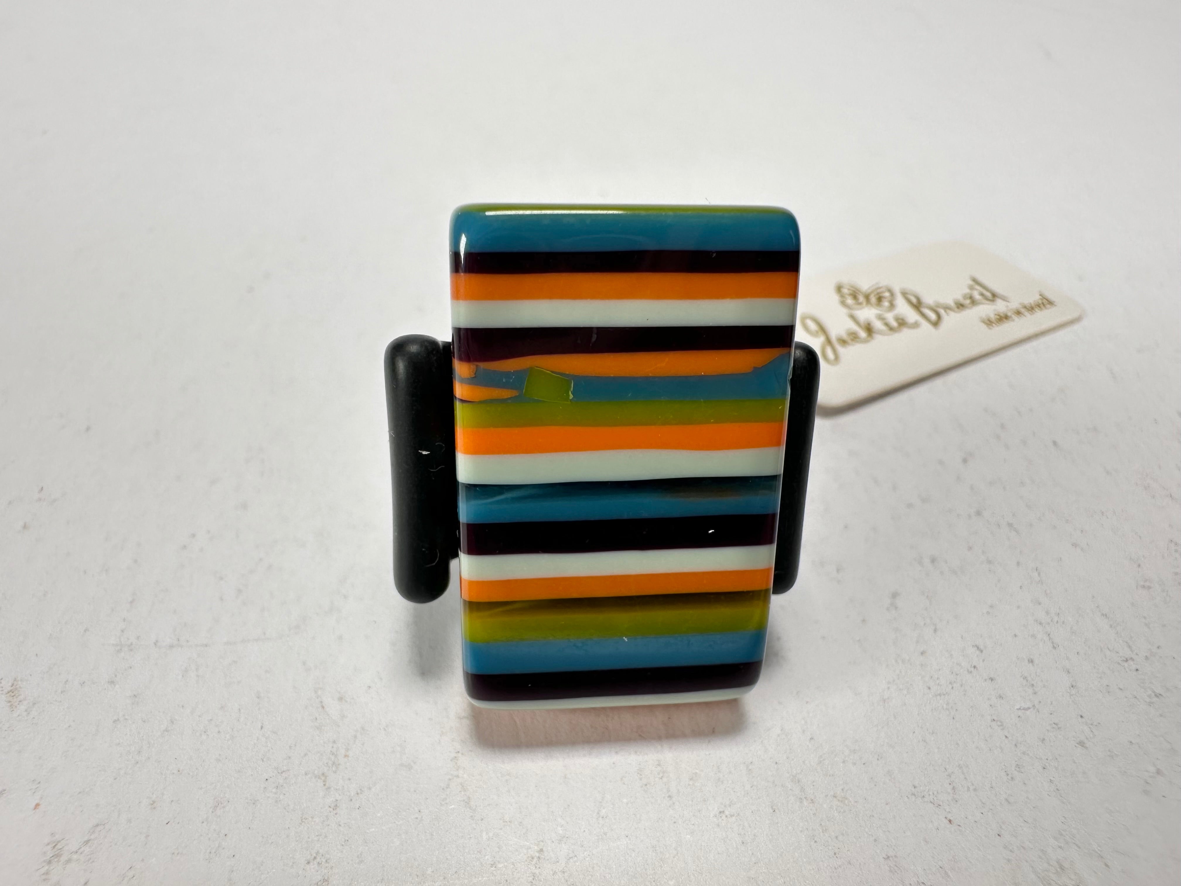 Jackie Brazil "Toppa" Liquorice Winter Mix Resin Ring ( R0152 ) UK P  / USA 8