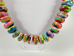 Jackie Brazil "Bela" Kandinsky Resin Mini Wheels 110cm Necklace ( N0048 )