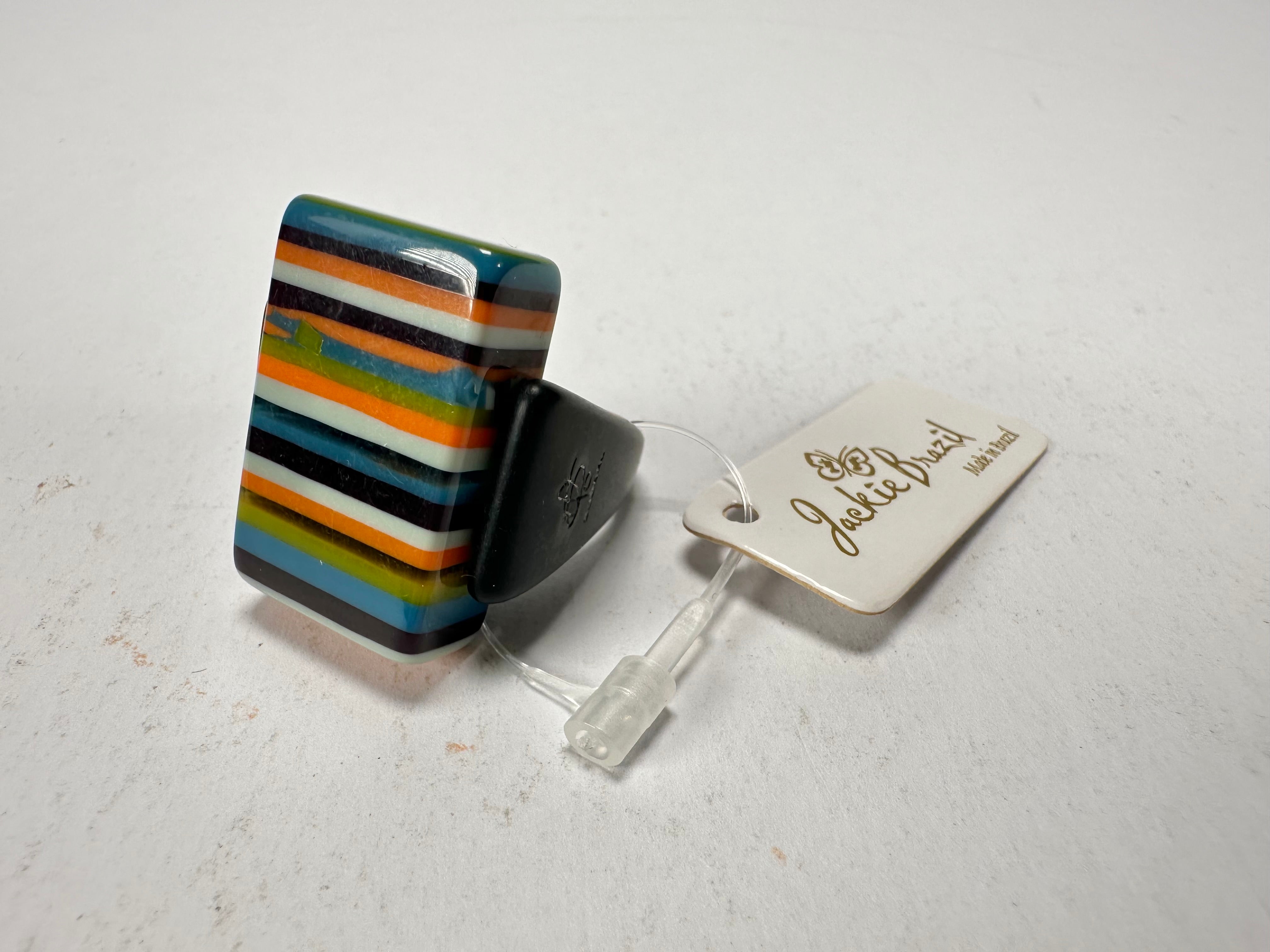 Jackie Brazil "Toppa" Liquorice Winter Mix Resin Ring ( R0152 ) UK P  / USA 8