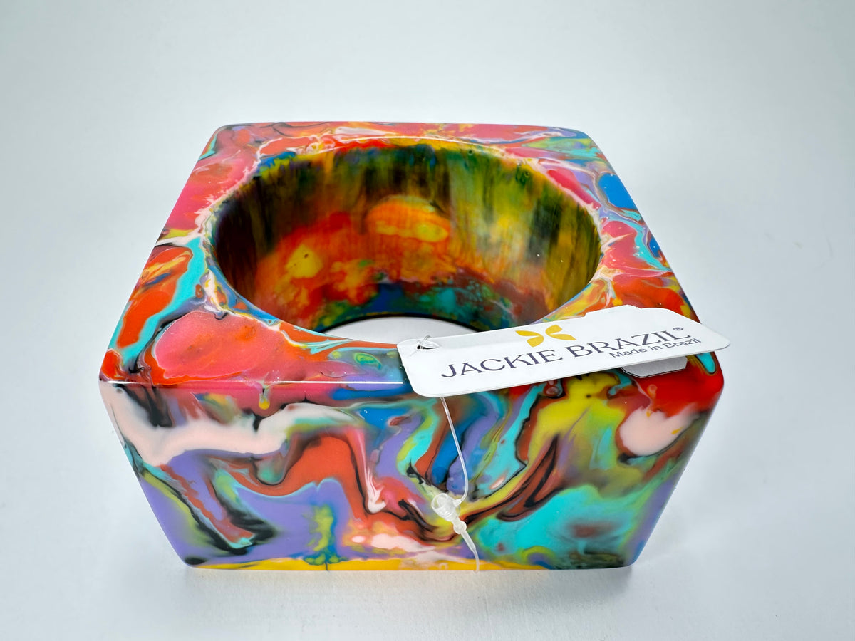 Jackie Brazil "Solid Square" Kandinsky 5cm Bangle ( B2100 ).