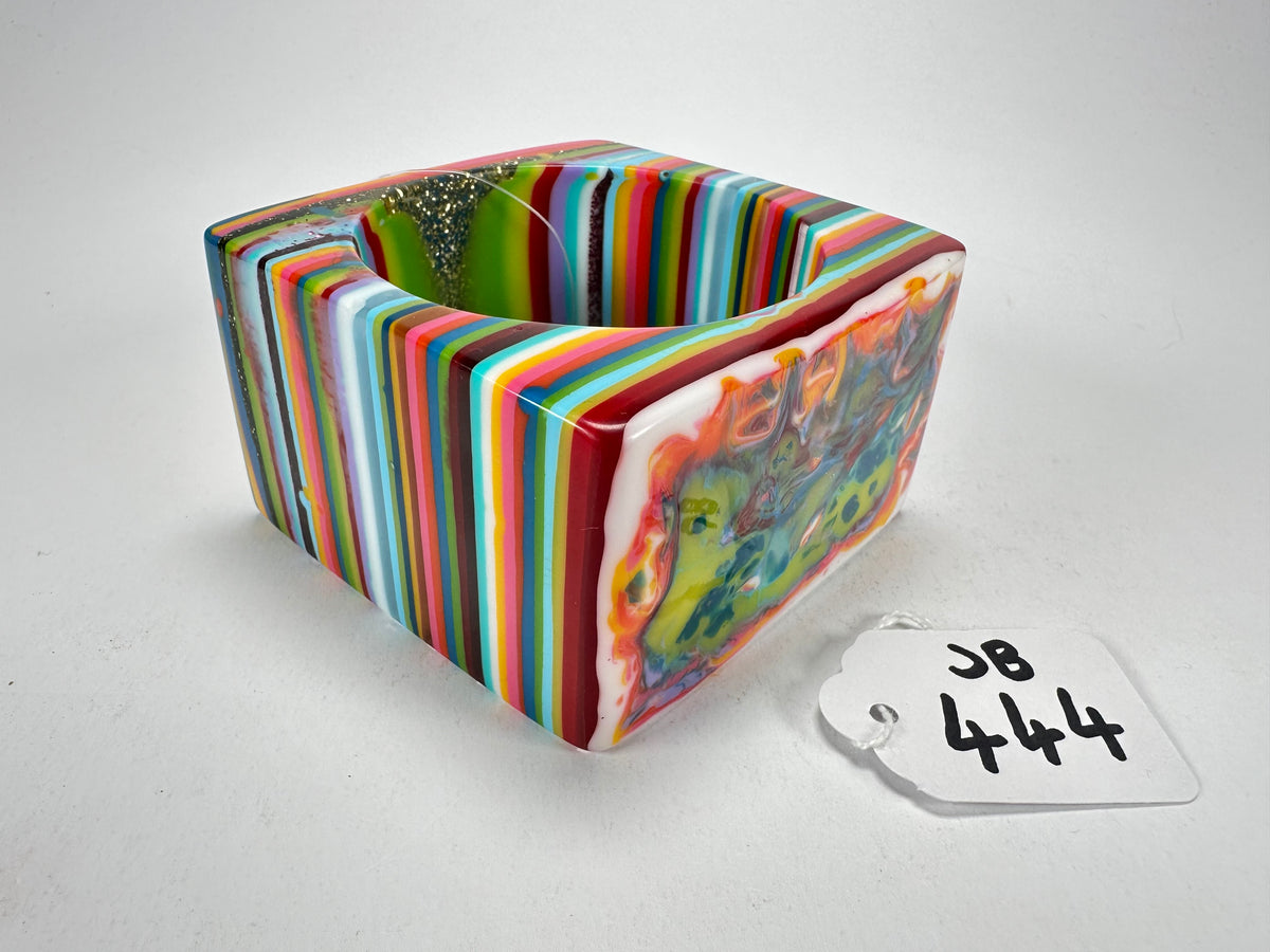 Jackie Brazil "Solid Square" Mix Stripes x Kandinsky 5cm Bangle ( B2100 )
