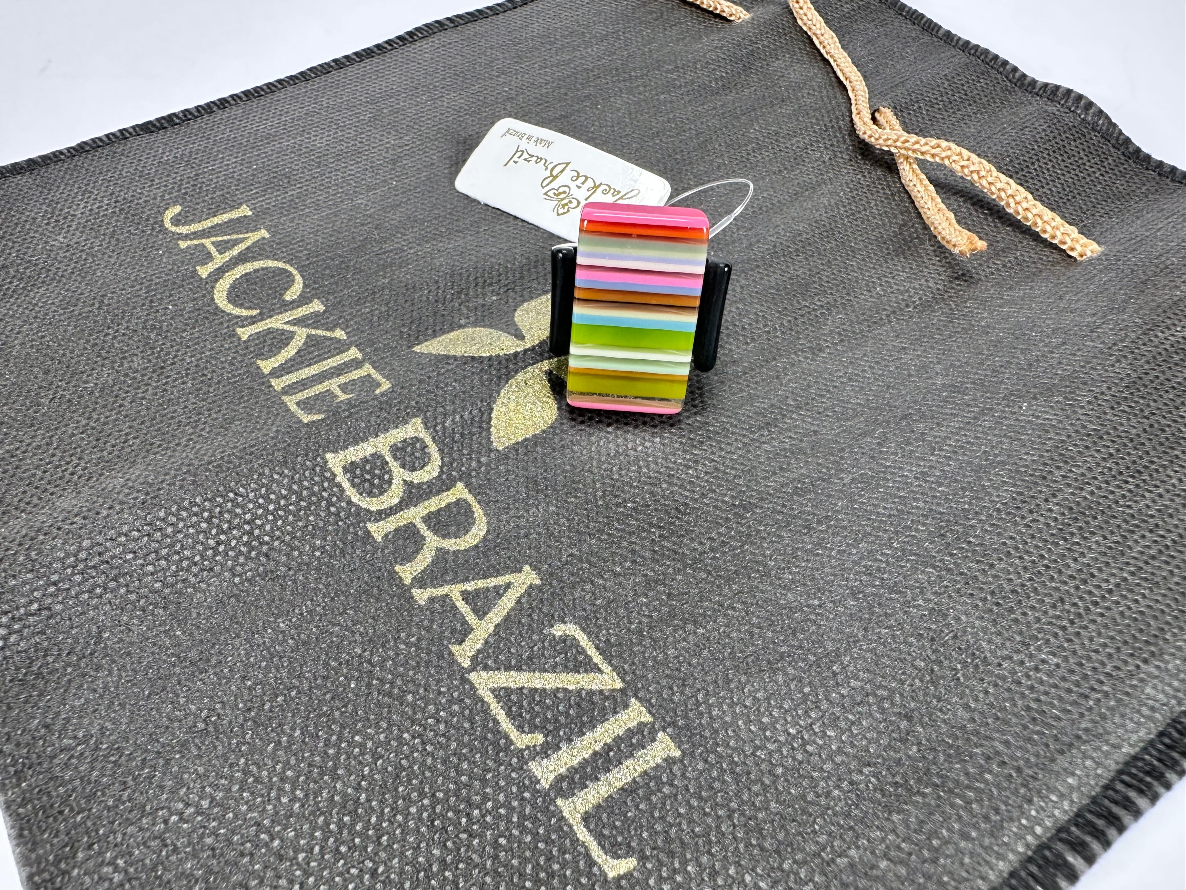 Jackie Brazil "Toppa" Liquorice Spring Mix Resin Ring ( R0152 ) UK Q / USA 8