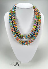 Jackie Brazil "Bela" Kandinsky Resin Mini Wheels 110cm Necklace ( N0048 )
